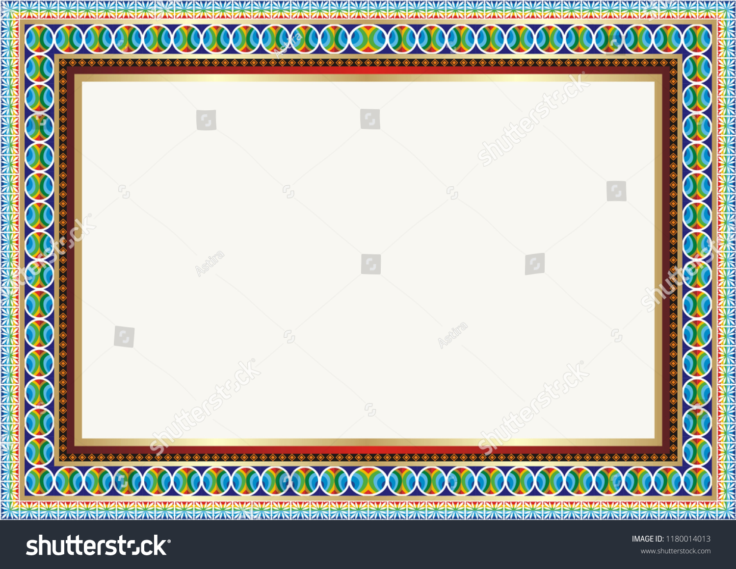 Colorful Frame Border Modern Trendy Design Stock Vector (Royalty Free ...