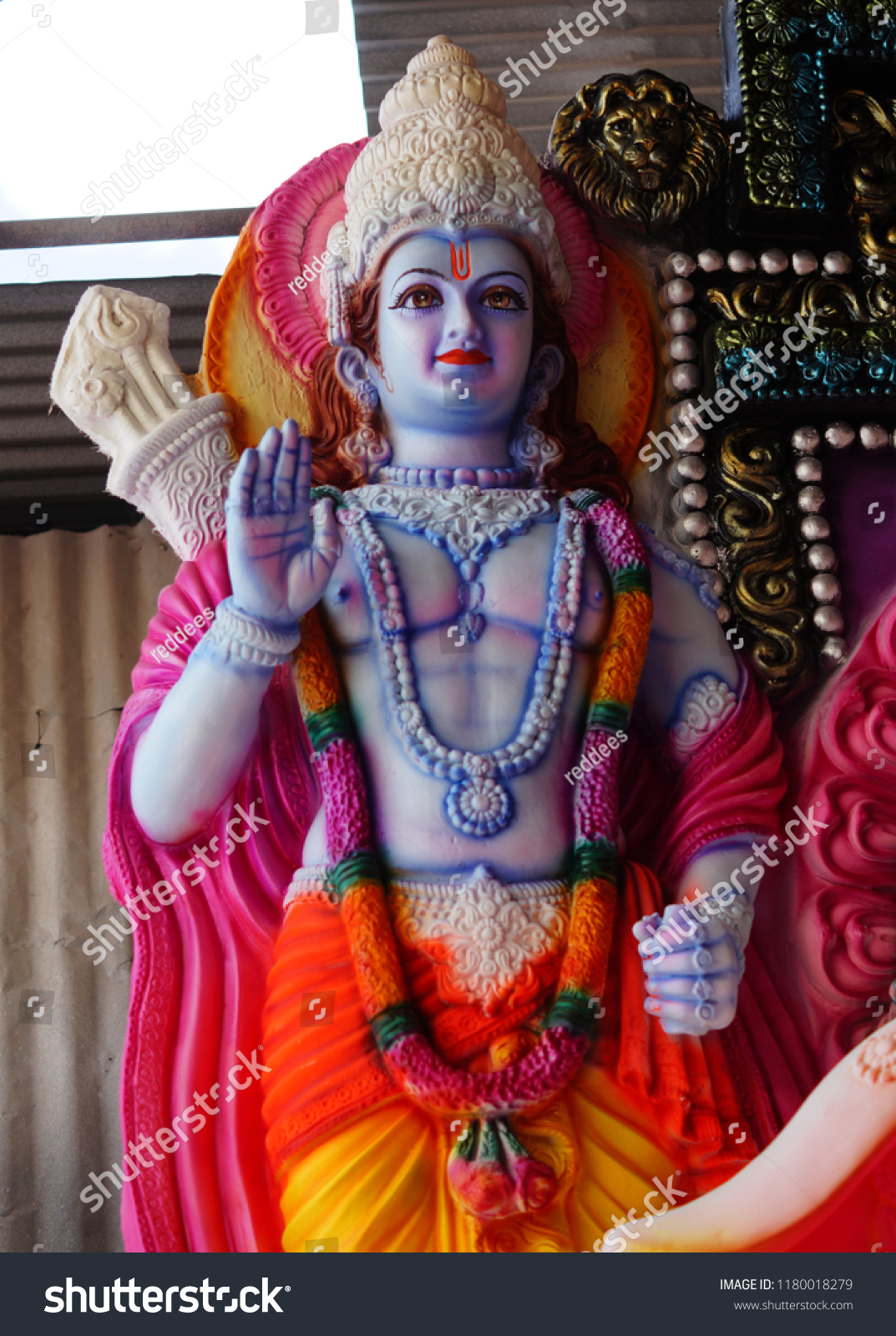 Closeup View God Vishnu Idolmade Out Stock Photo 1180018279 | Shutterstock