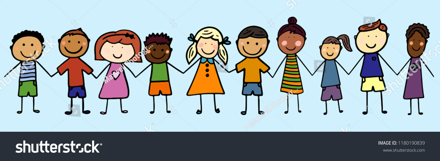 Children All Over World Holding Hands Stock Vector (Royalty Free ...