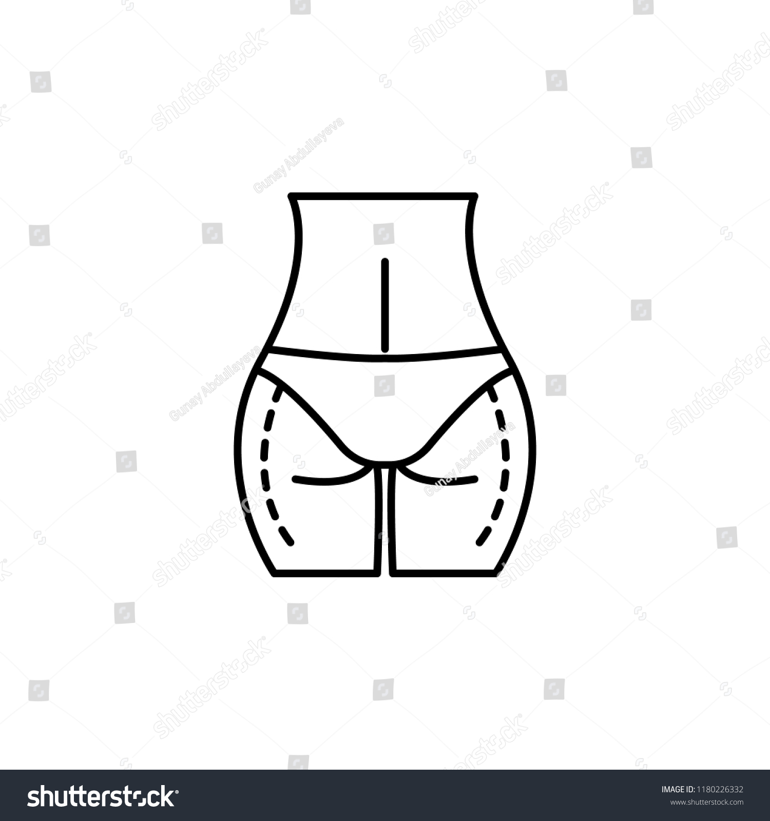 Buttocks Icon Element Plastic Surgery Icon Stock Illustration ...