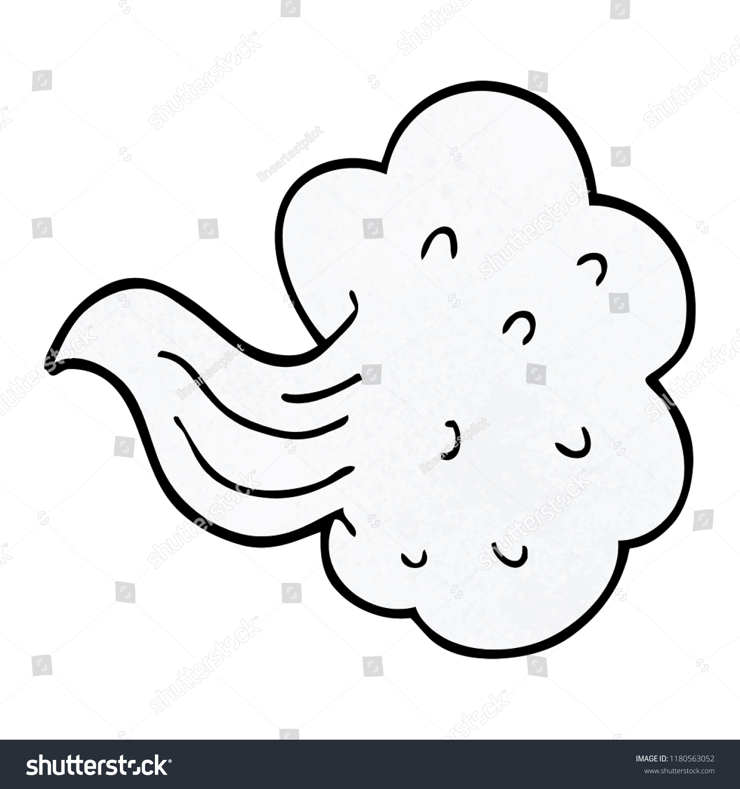 Cartoon Doodle Gust Air Stock Illustration 1180563052 | Shutterstock