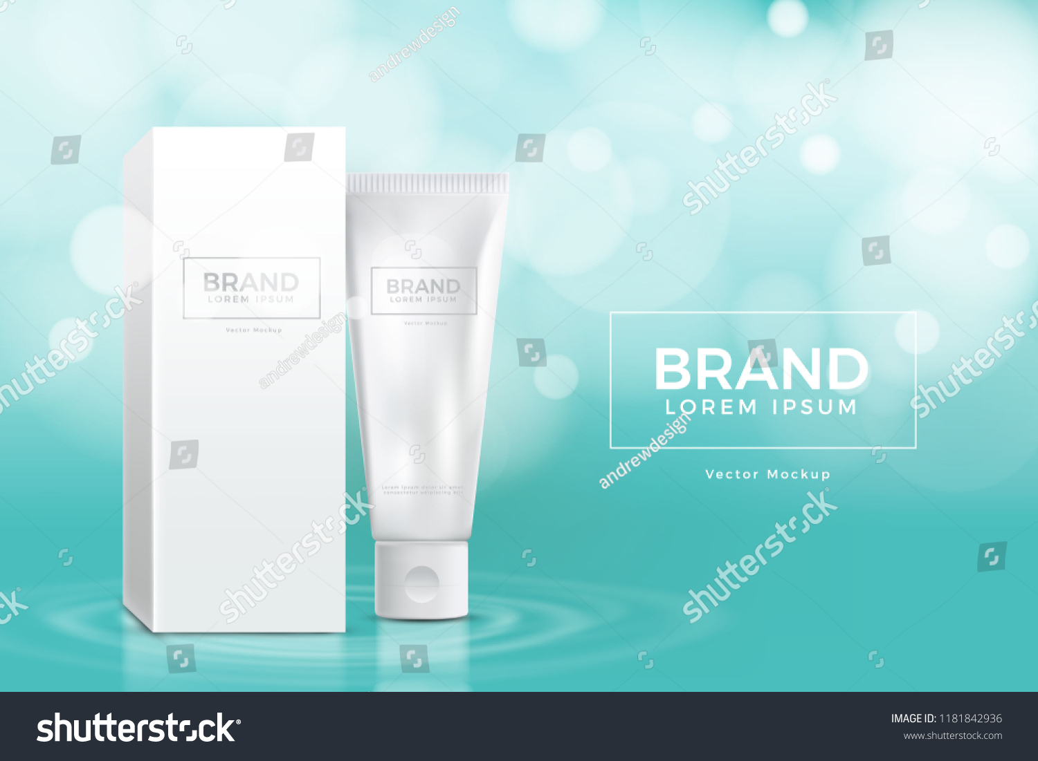 Blank Cosmetic Mockup Blank Vector Comsetic Stock Vector (Royalty Free ...