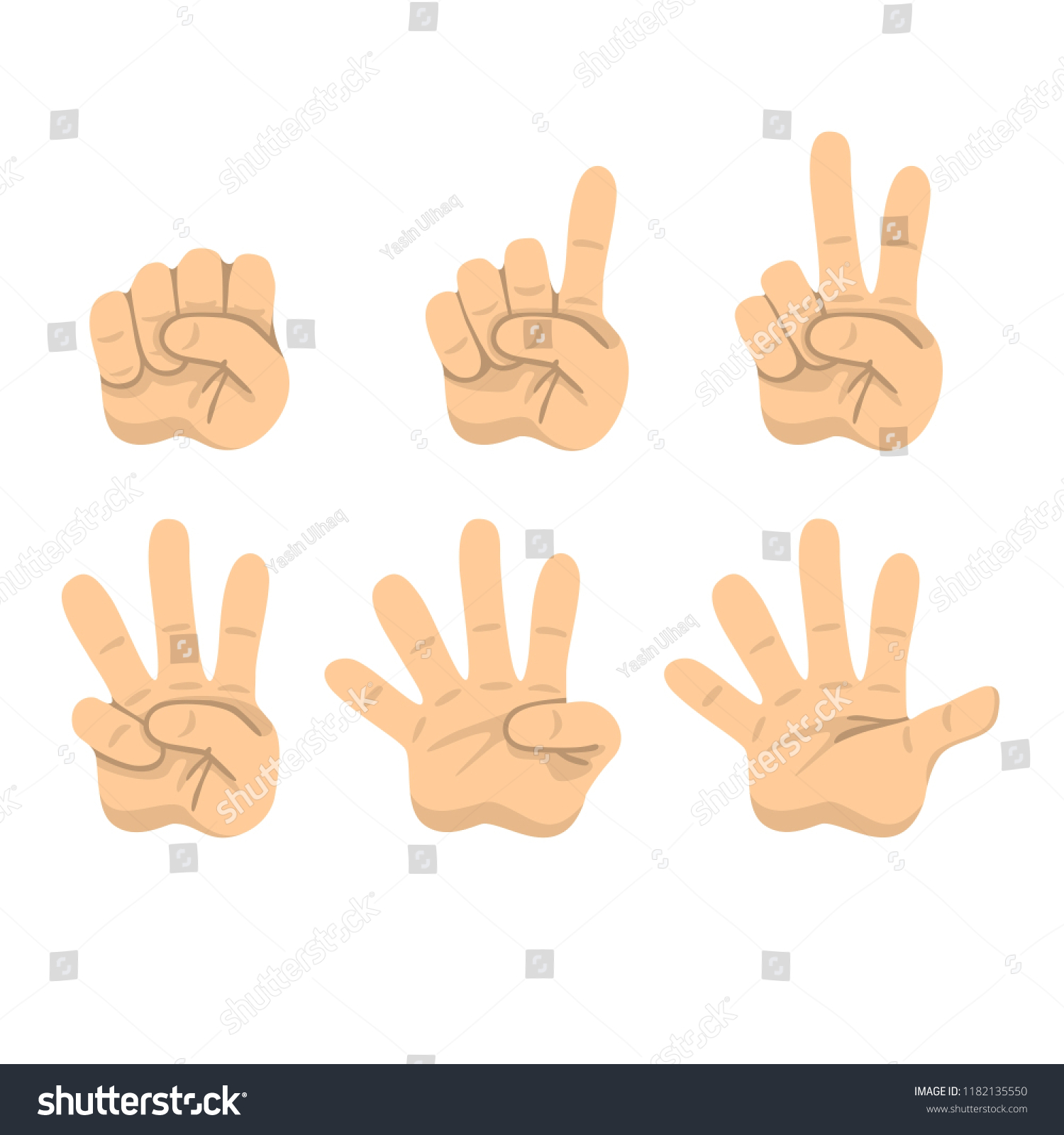 Hand Sign Language Illustration Symbol Vector Stock Vector (Royalty ...