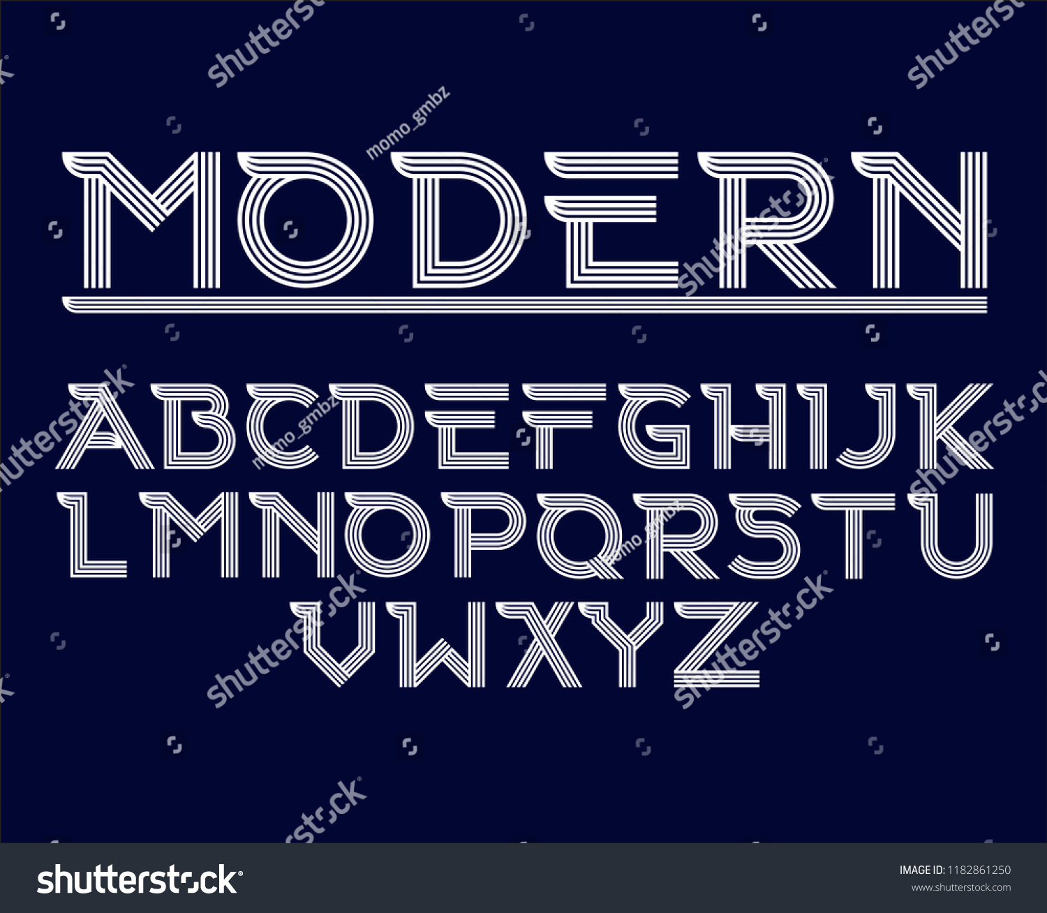 Vector Modern Abstract Geometri Font Alphabet Stock Vector (Royalty ...