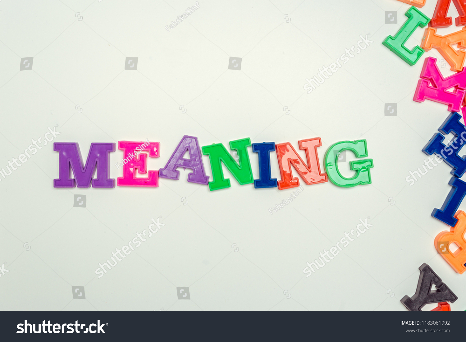 Meaning Word Colorful Letters Meaning Concept Stock Photo 1183061992 ...