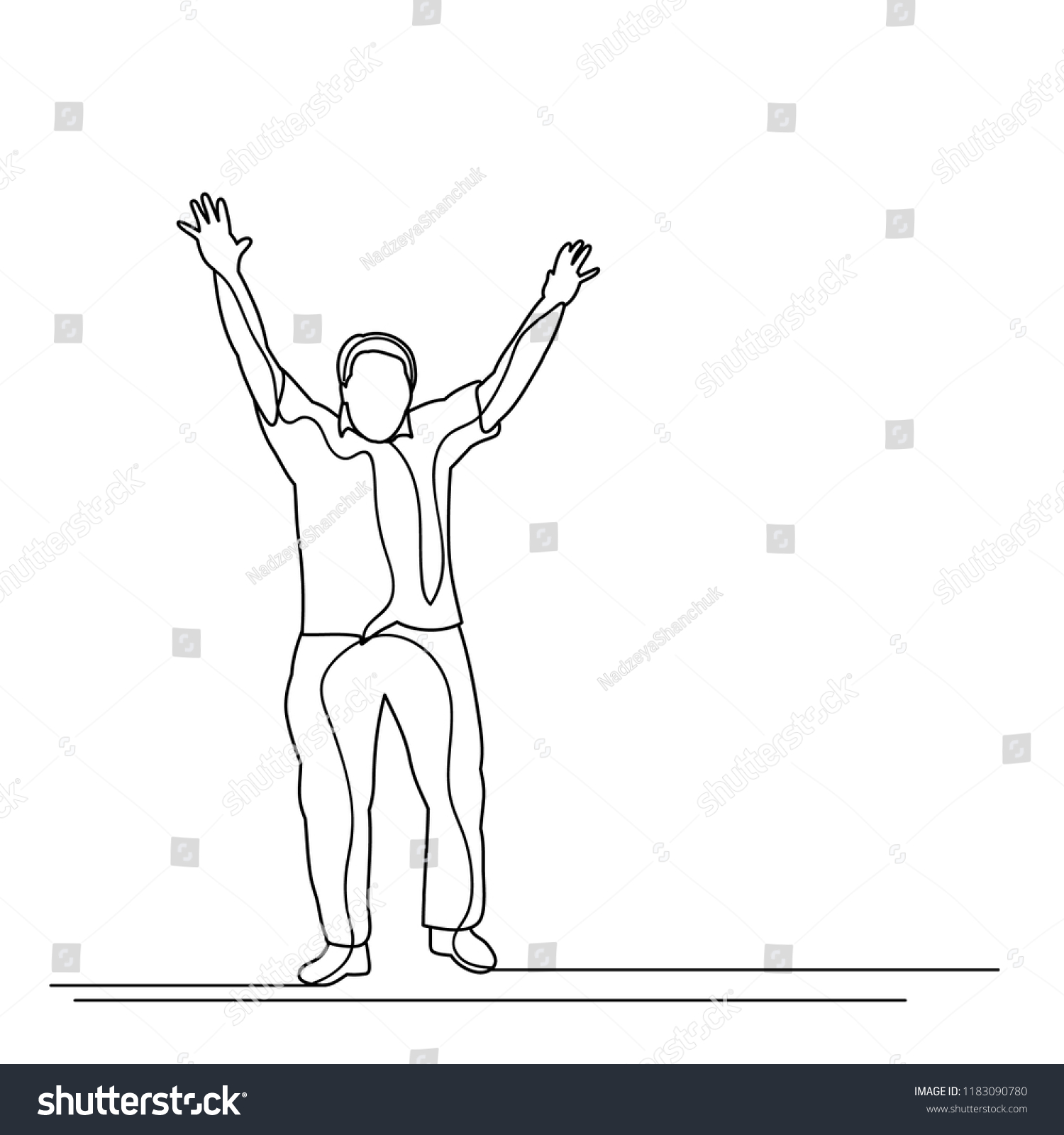 Vector Isolated Sketch Male Happy Stock Vector (Royalty Free ...