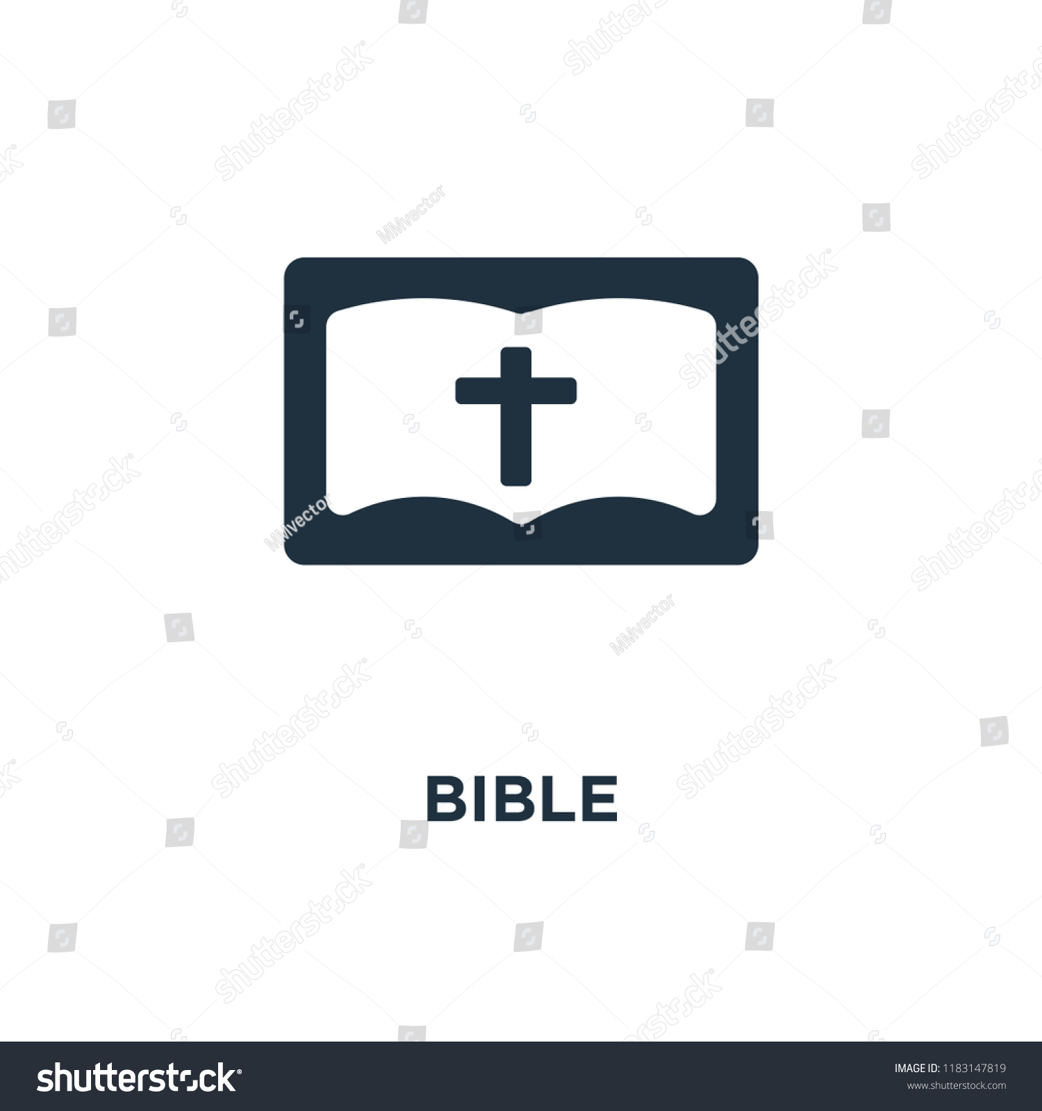 Bible Icon Black Filled Vector Illustration Stock Vector (Royalty Free ...