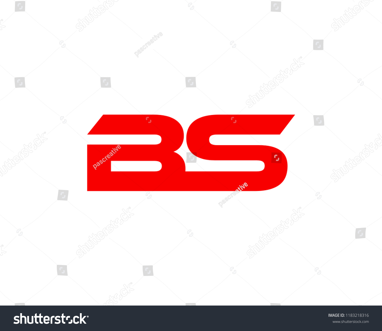 Initial Letter Bs Logo Template Design Stock Vector (Royalty Free ...