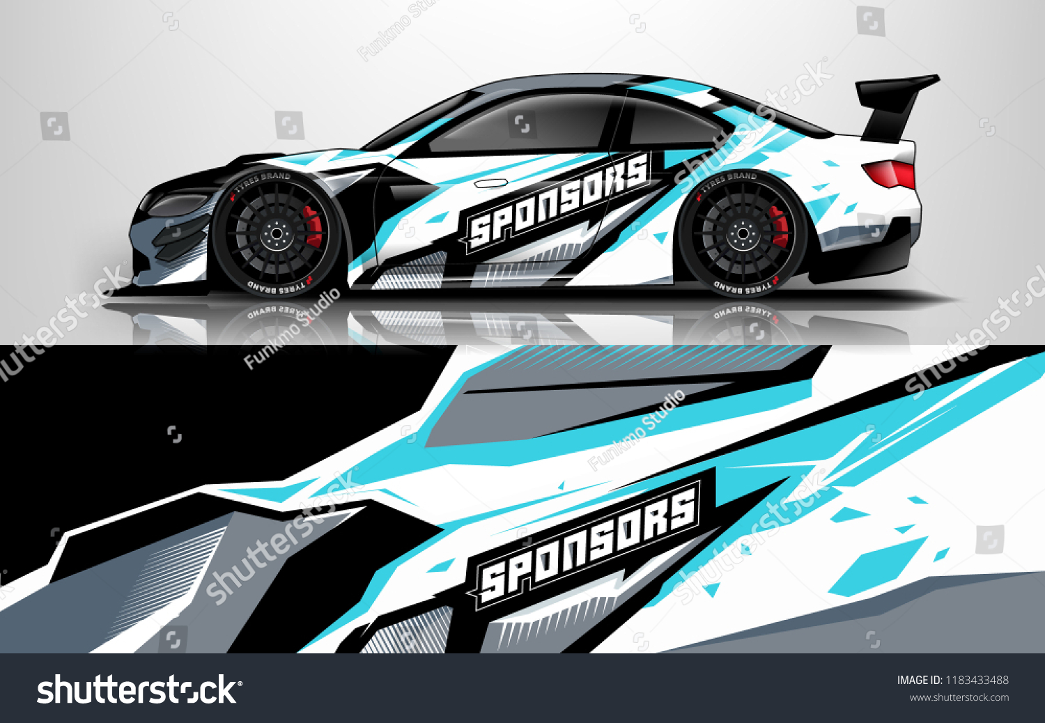 Sport Car Racing Wrap Design Vector Stock Vector Royalty Free 1183433488 Shutterstock