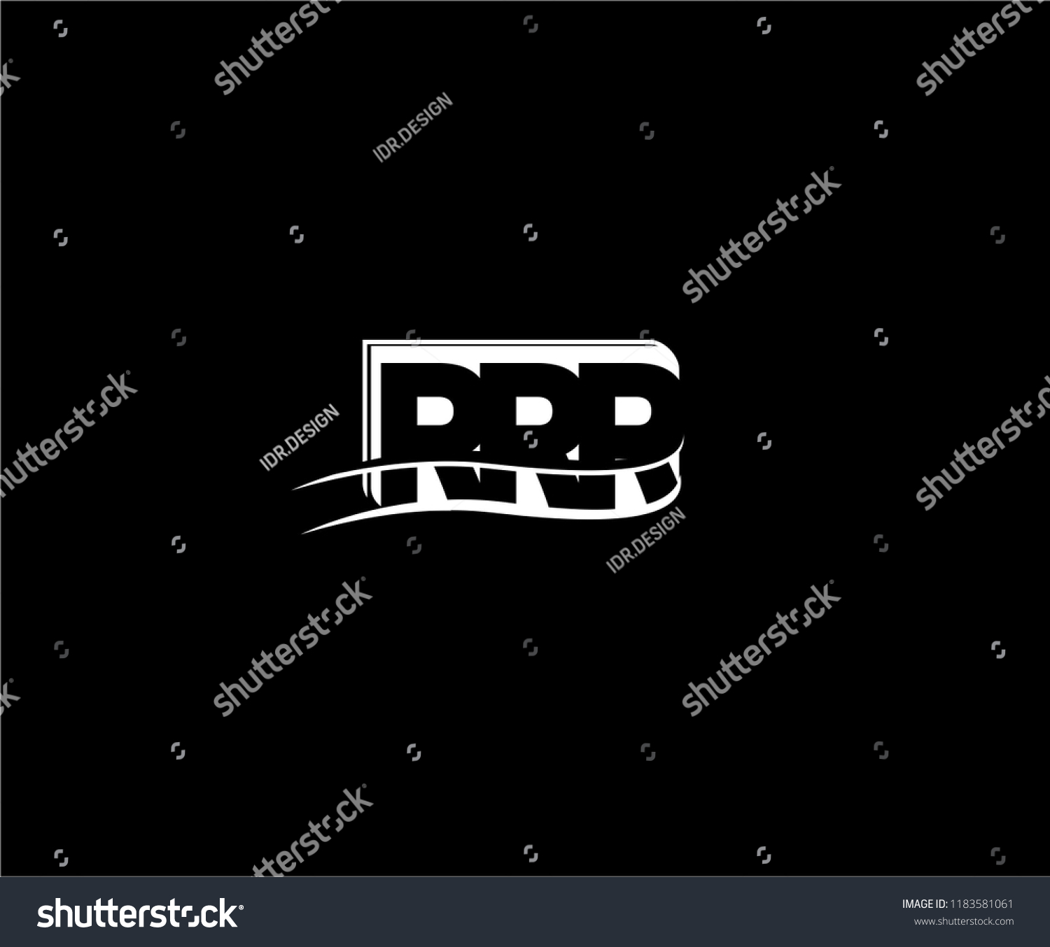 Design Logo Letter Rrr Minimalism Monogram Stock Vector Royalty Free