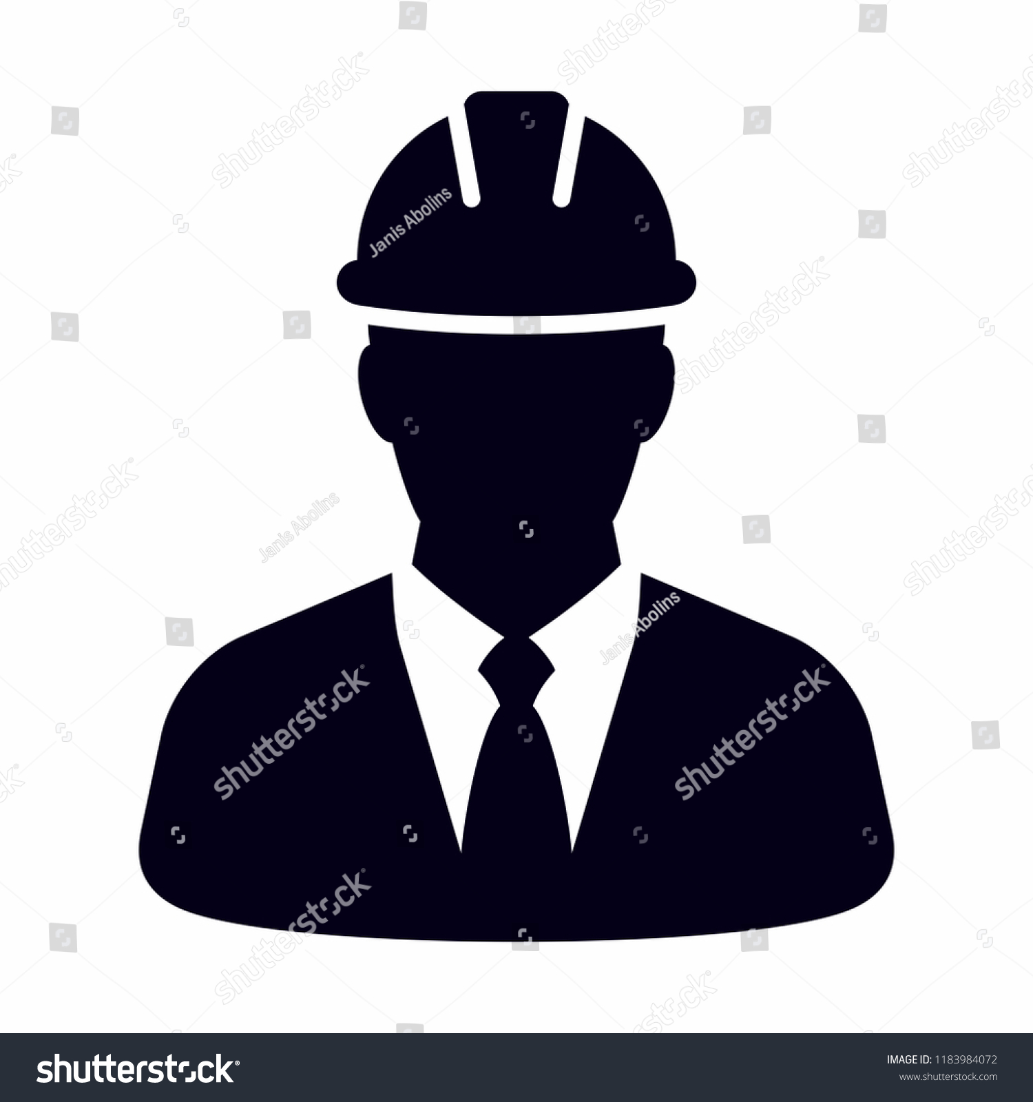 Engineering Construction Project Manager Vector Icon Stock Vector ...