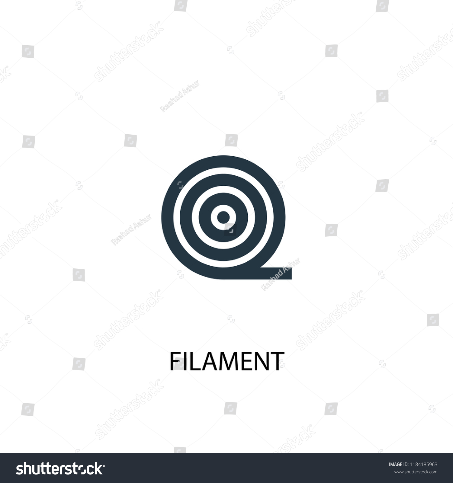 Filament Icon Simple Element Illustration Filament Stock Vector ...