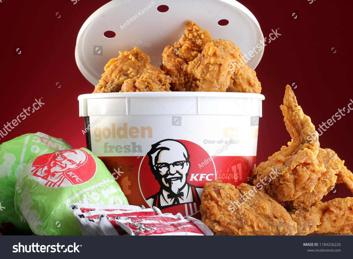 Crispy Chicken Wing By Kfc Kentucky Stock Photo 1184256226 | Shutterstock