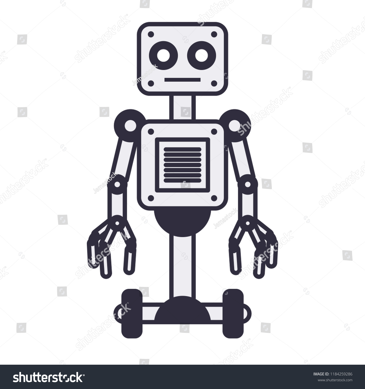 Robot Wheels Stock Vector Royalty Free 1184259286 Shutterstock