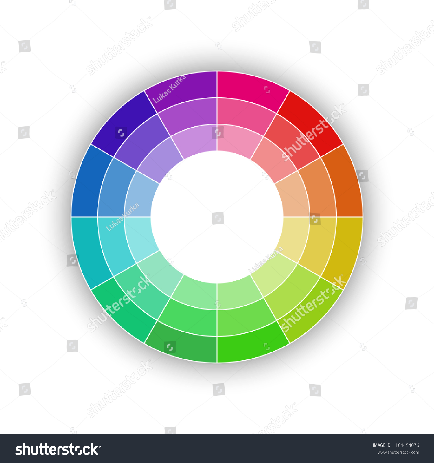 Round Color Palette Isolated On White Stock Vector (Royalty Free ...