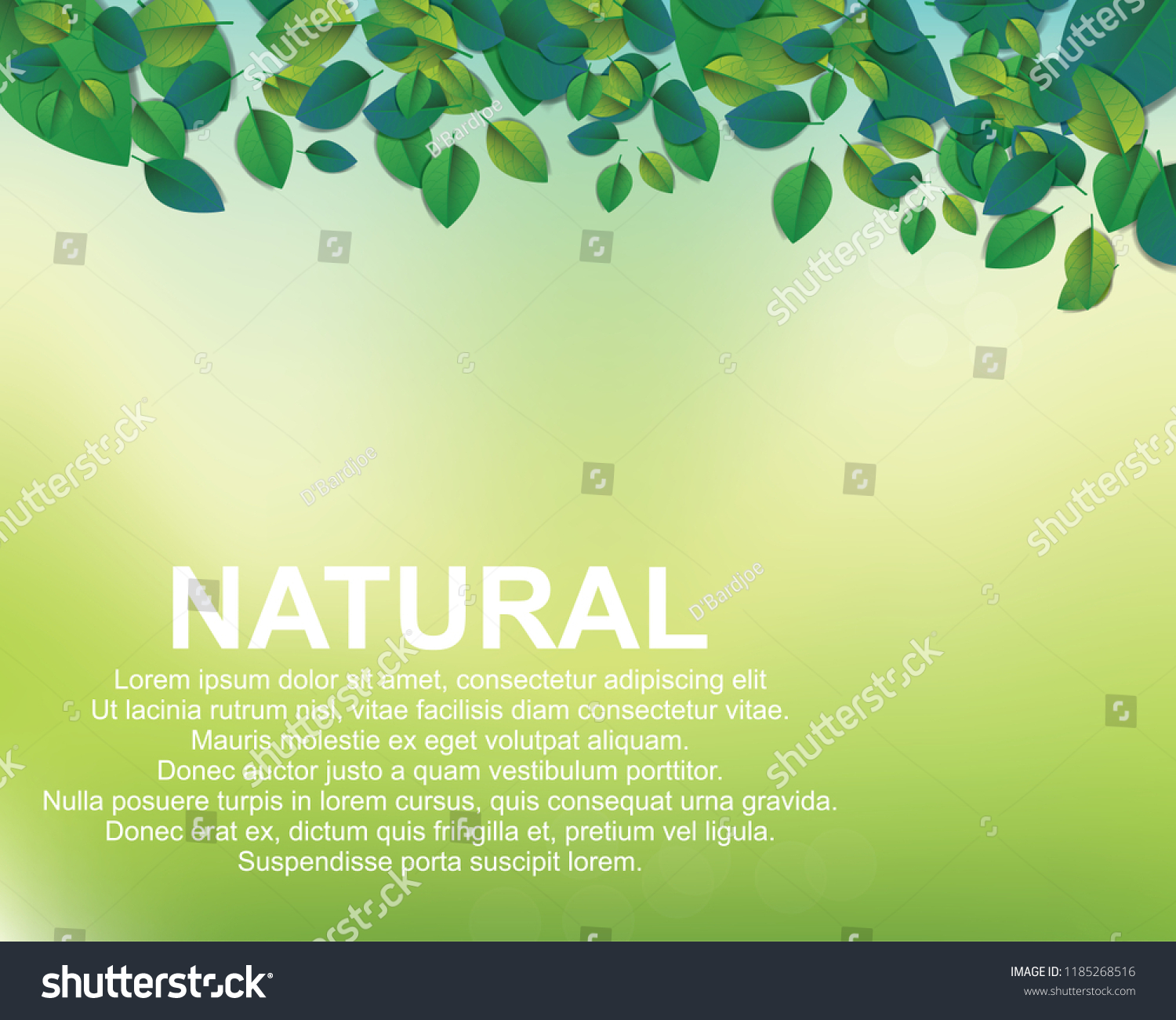 Stock Vector Green Leaves Background 1185268516 