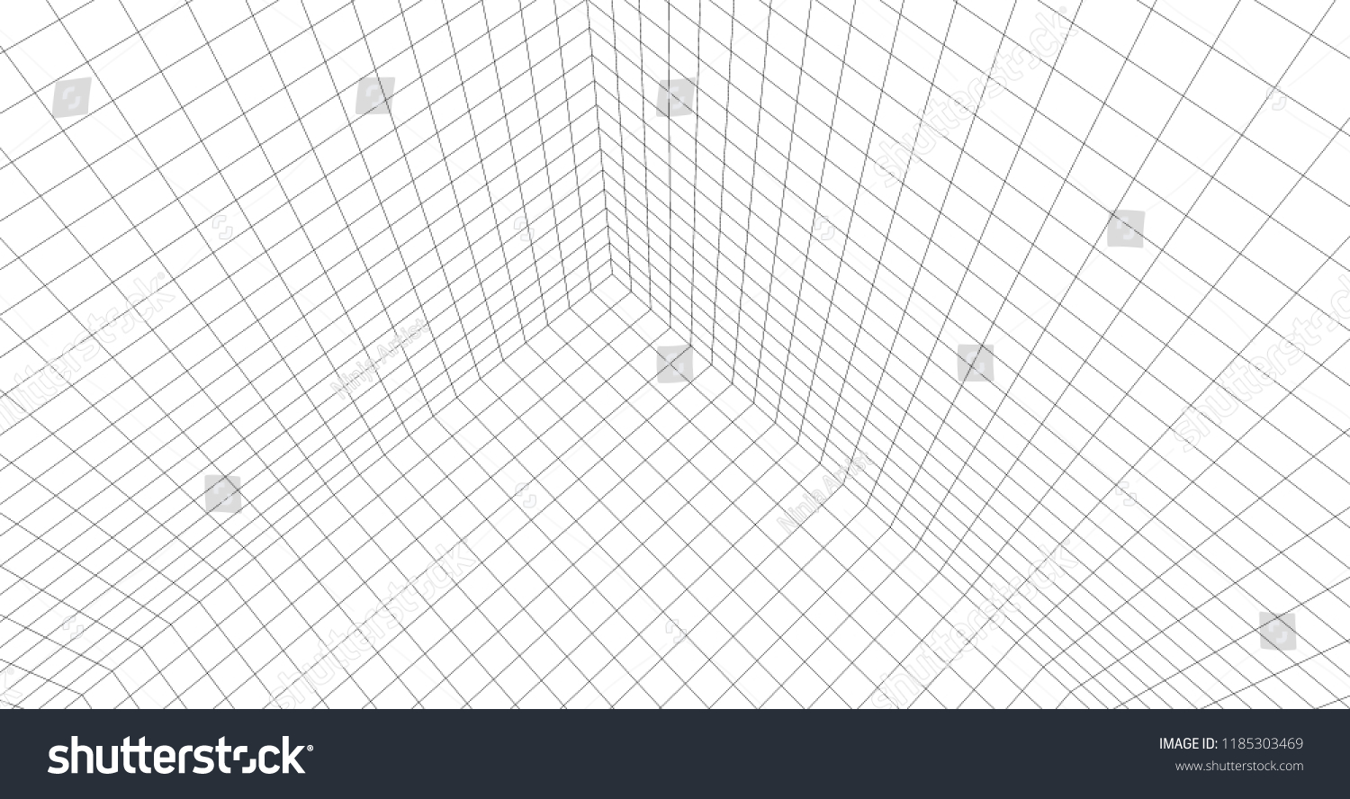 3 Dimensions Grid Line 3d Design Stock Illustration 1185303469 ...