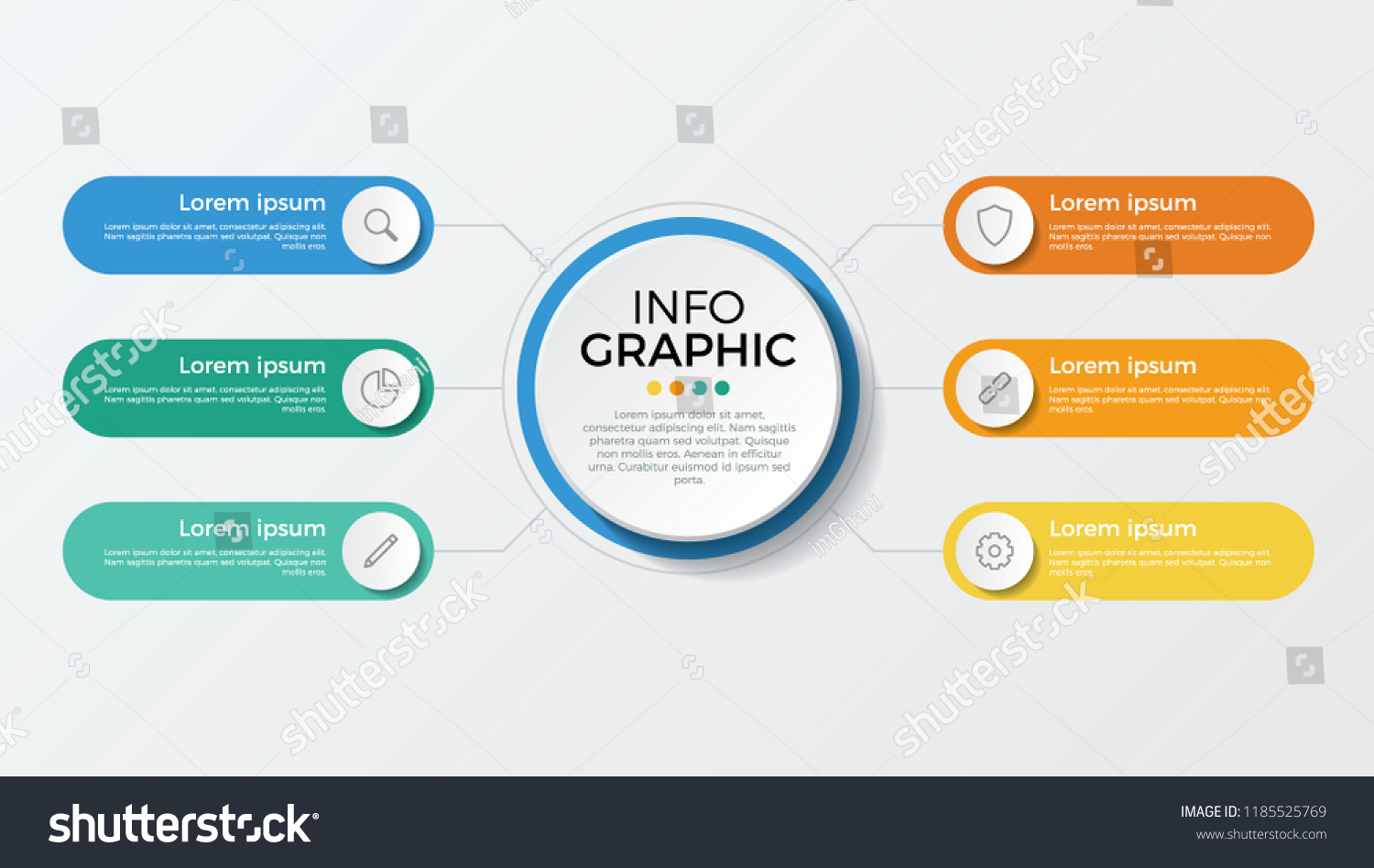 Business Presentation Template Vector Infographic Element Stock Vector ...