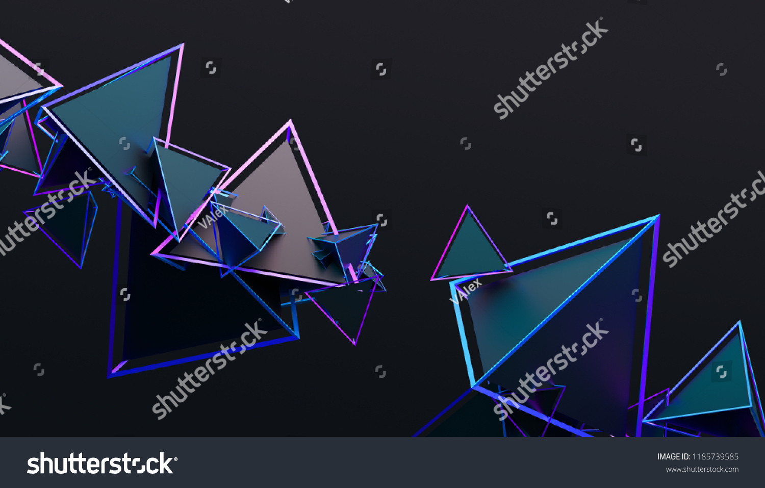 Abstract 3d Rendering Geometric Shapes Modern Stock Illustration 