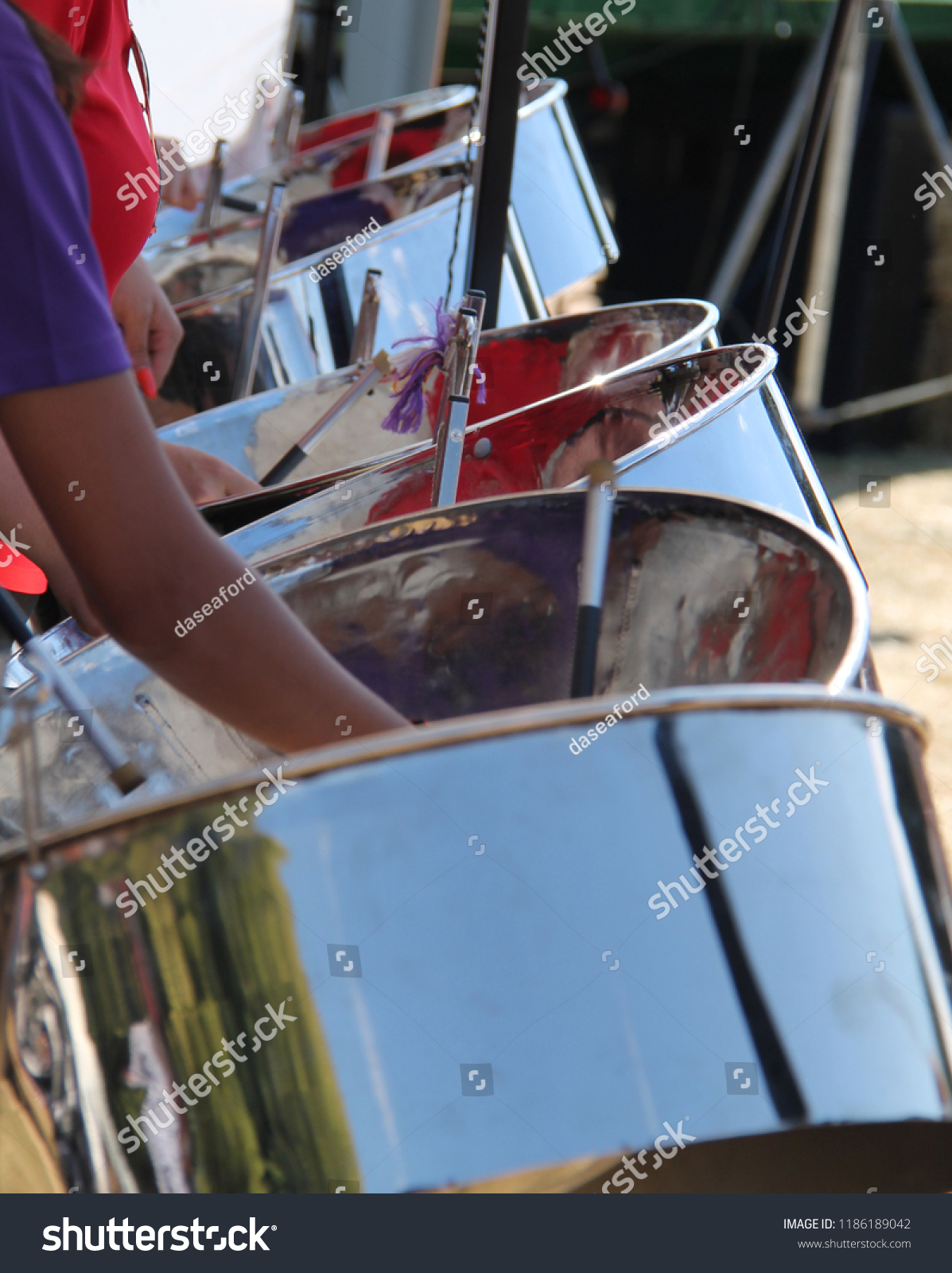 Steel Drums Traditional Caribbean Band Stock Photo 1186189042 ...