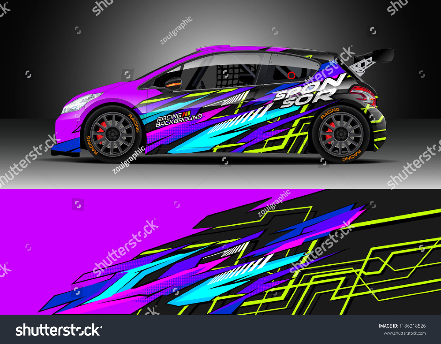 Car Decal Wrap Design Vector Graphic Stock Vector (Royalty Free ...