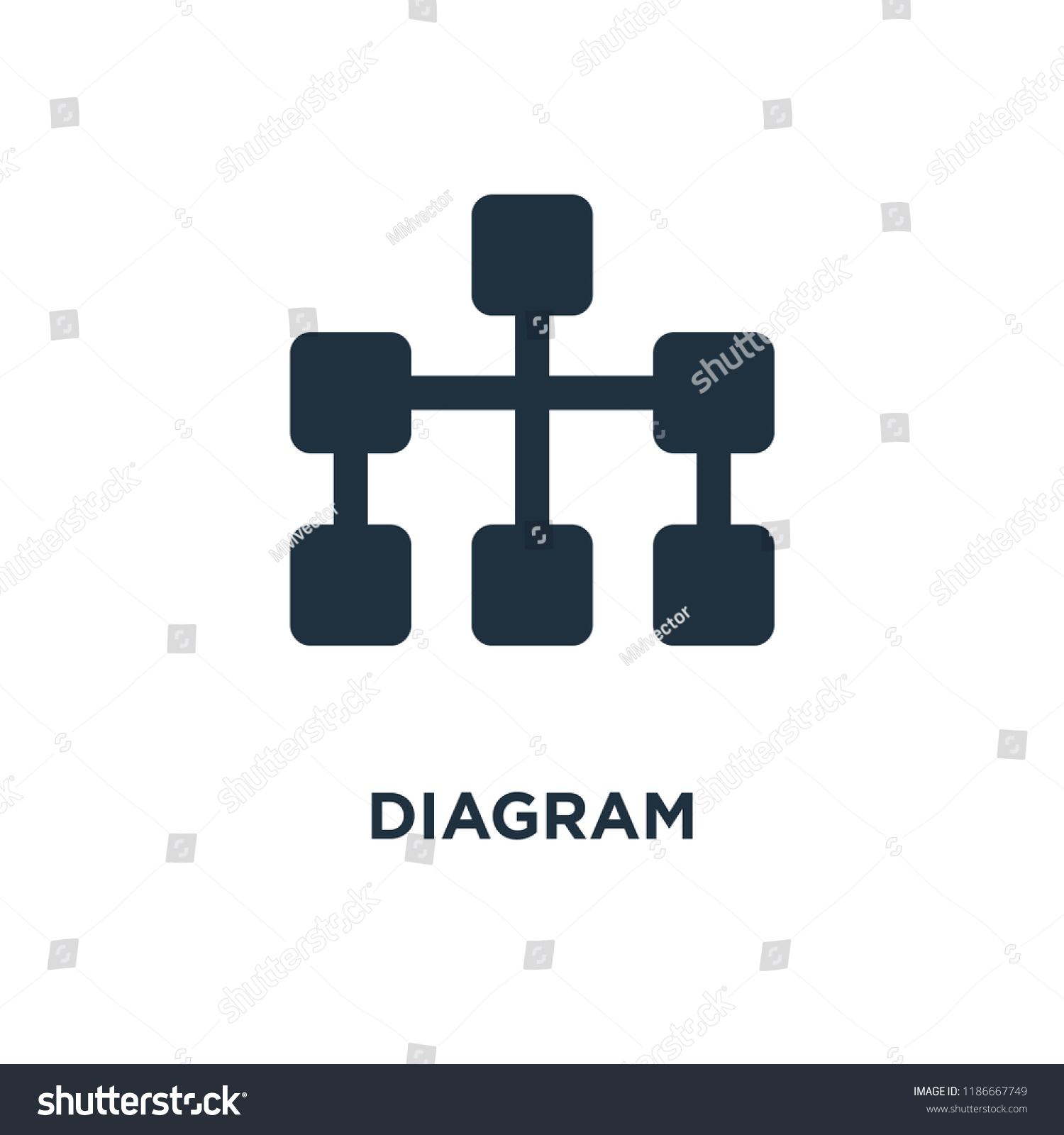 Diagram Icon Black Filled Vector Illustration Stock Vector (Royalty ...