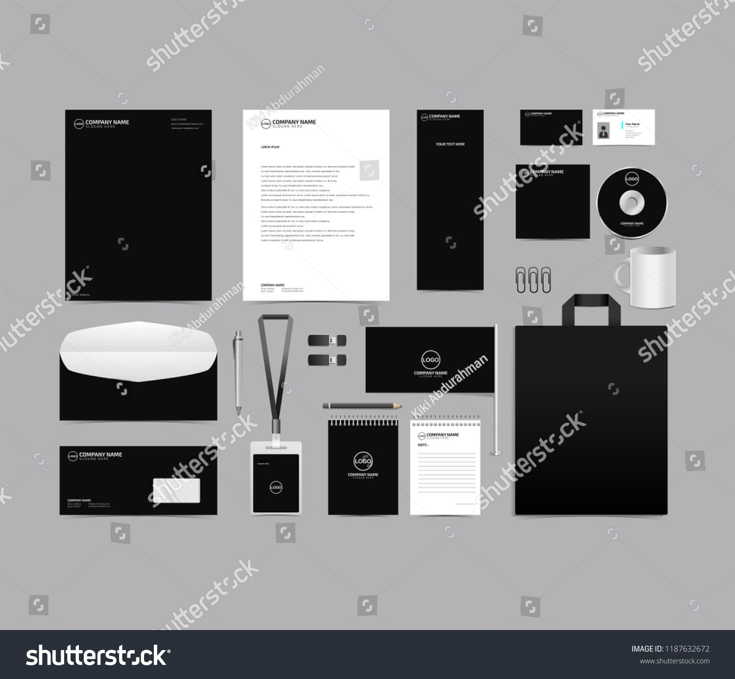 Corporate Identity Set Template Design Blank Stock Vector (Royalty Free ...