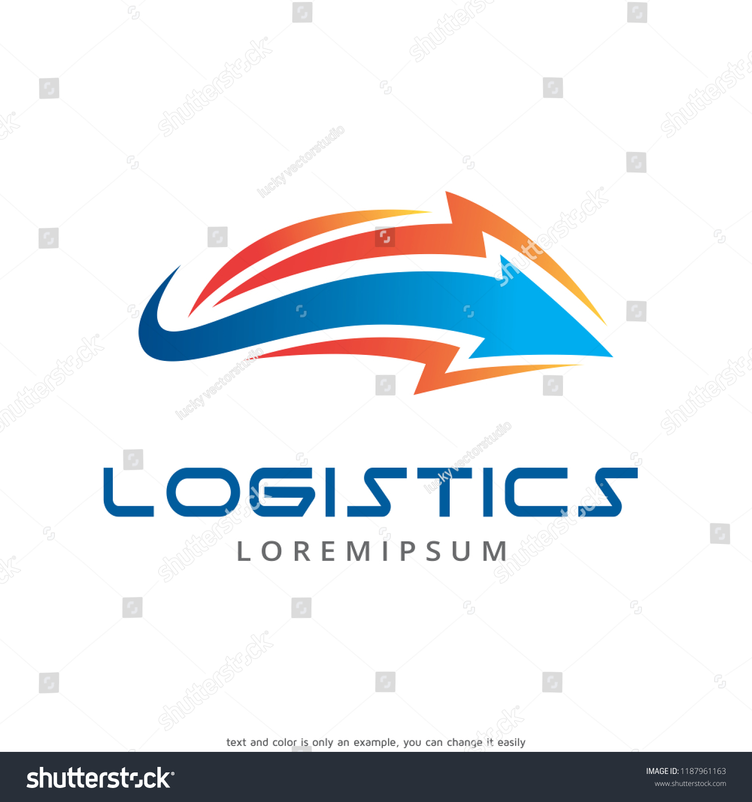 Logistics Logo Template Design Vector Emblem Stock Vector (Royalty Free ...