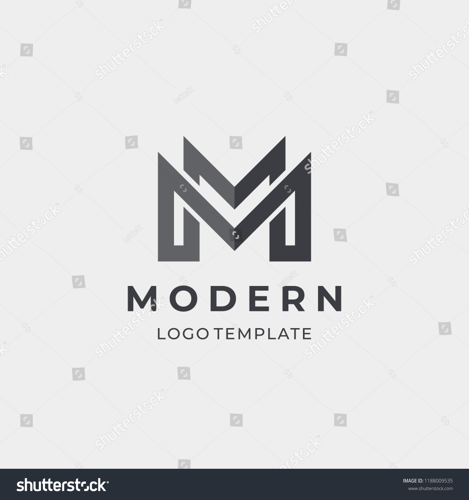 Abstract Letter M Logotype Modern Logo Stock Vector Royalty Free 1188009535 Shutterstock