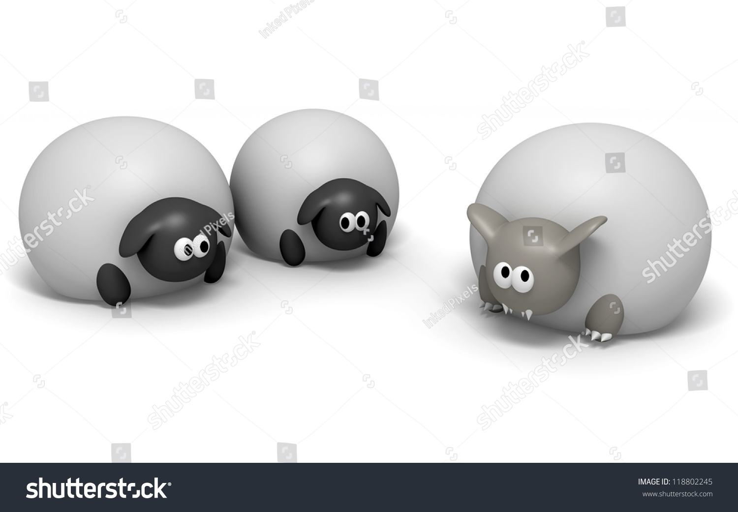 Cartoon Depiction Saying Wolf Sheeps Clothing Stock Illustration 118802245 Shutterstock 