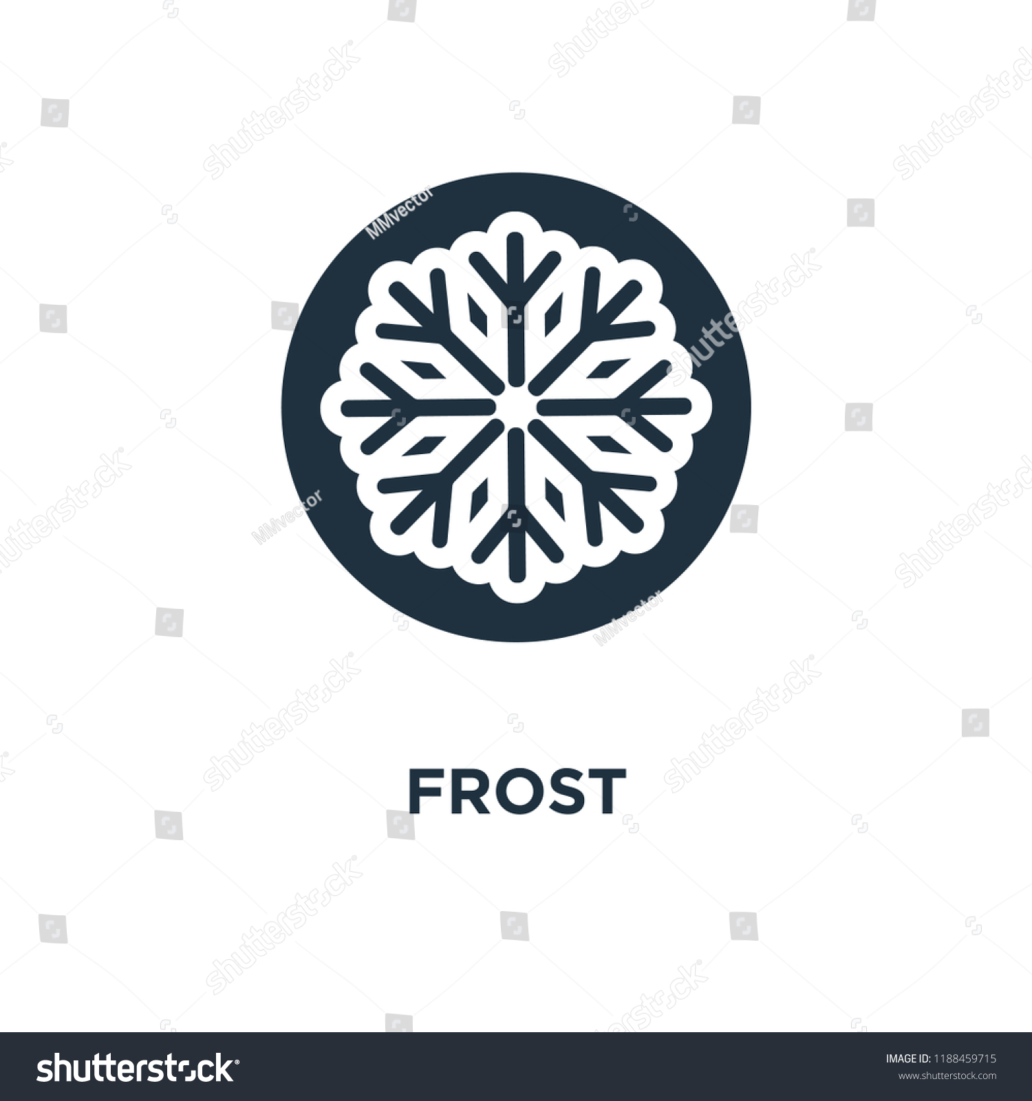 Frost Icon Black Filled Vector Illustration Stock Vector (Royalty Free ...