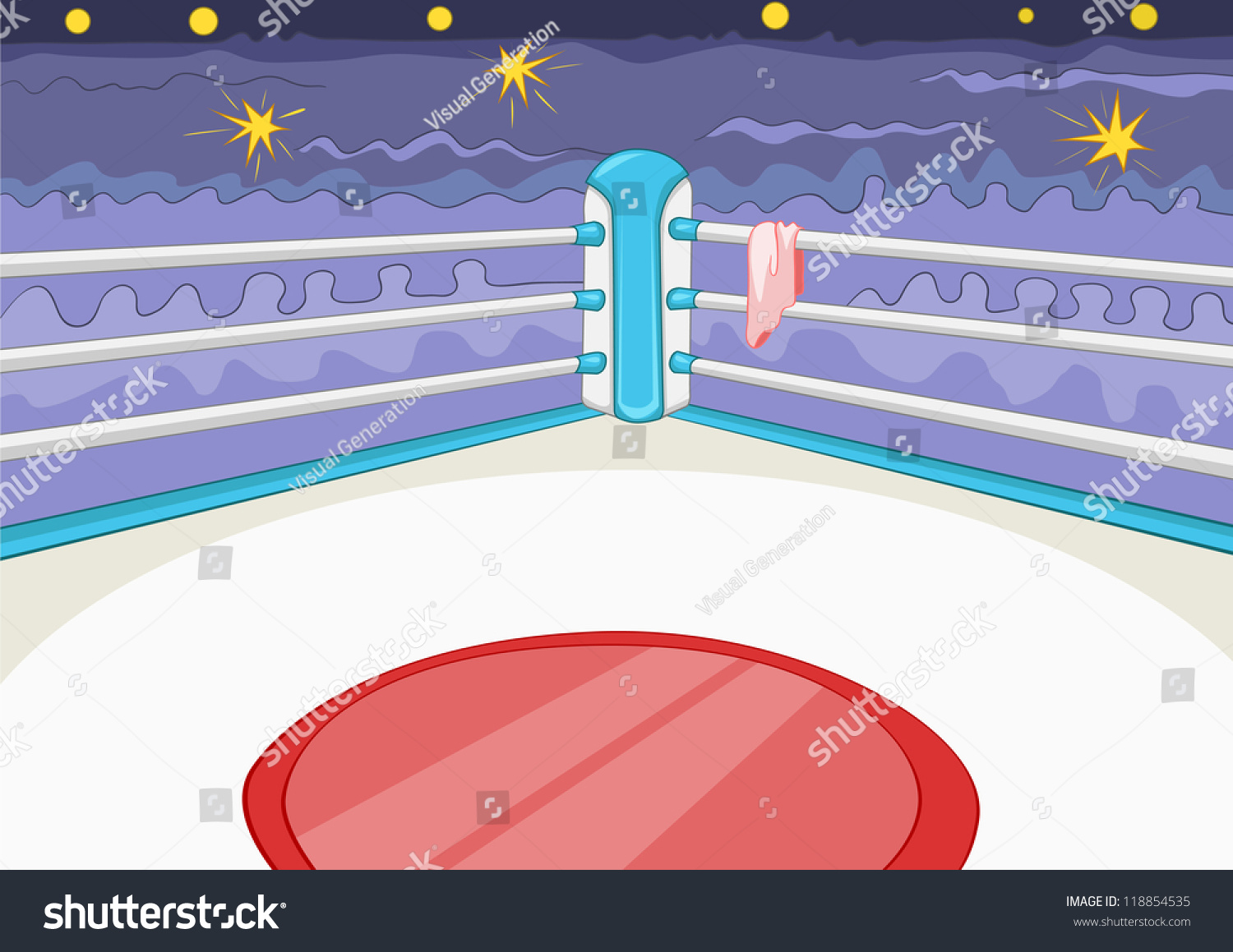 Vektor Stok Boxing Ring Cartoon Background Vector Illustration Tanpa   Stock Vector Boxing Ring Cartoon Background Vector Illustration Eps 118854535 