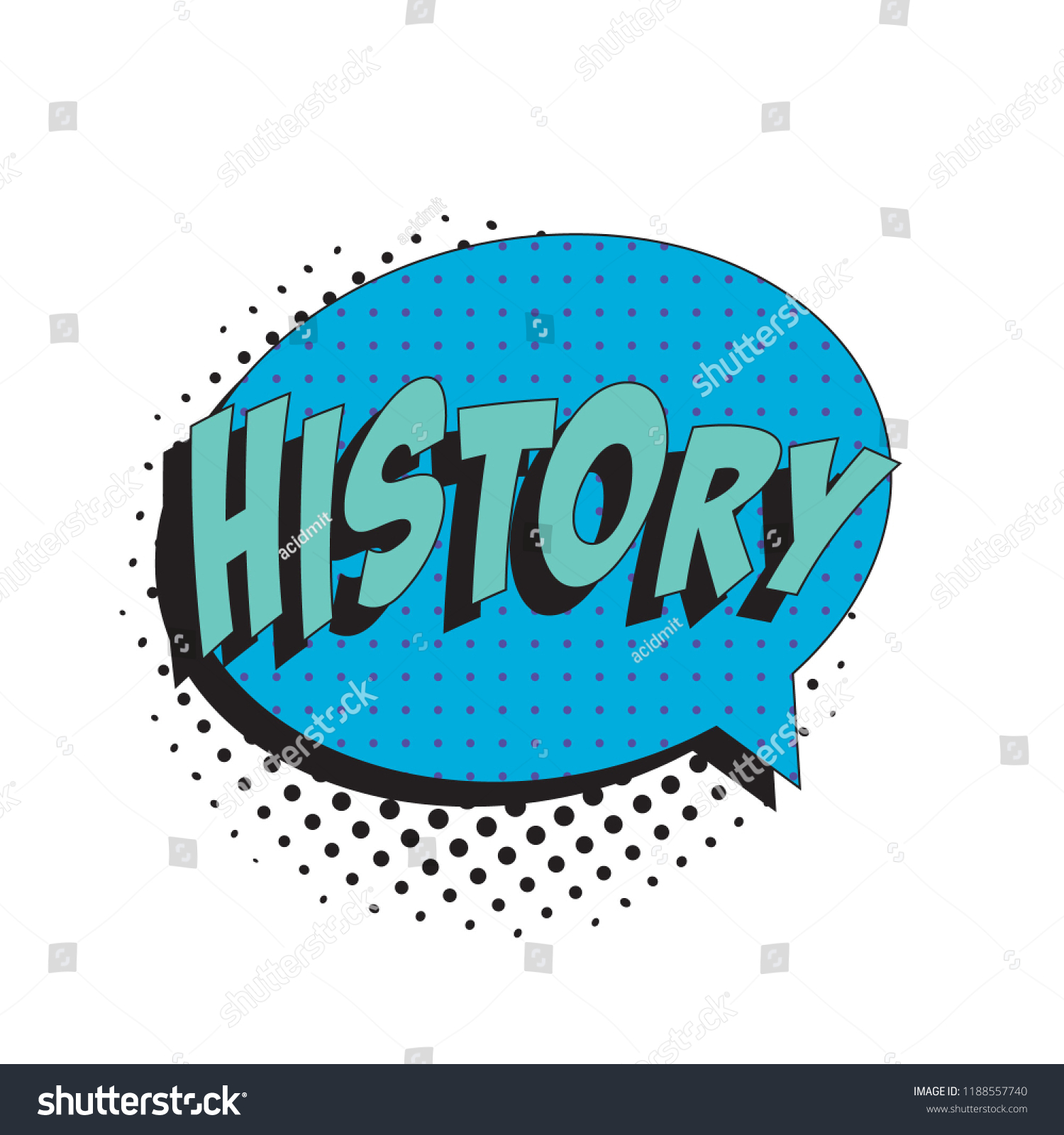 word-history-colorful-retro-comic-speech-stock-vector-royalty-free