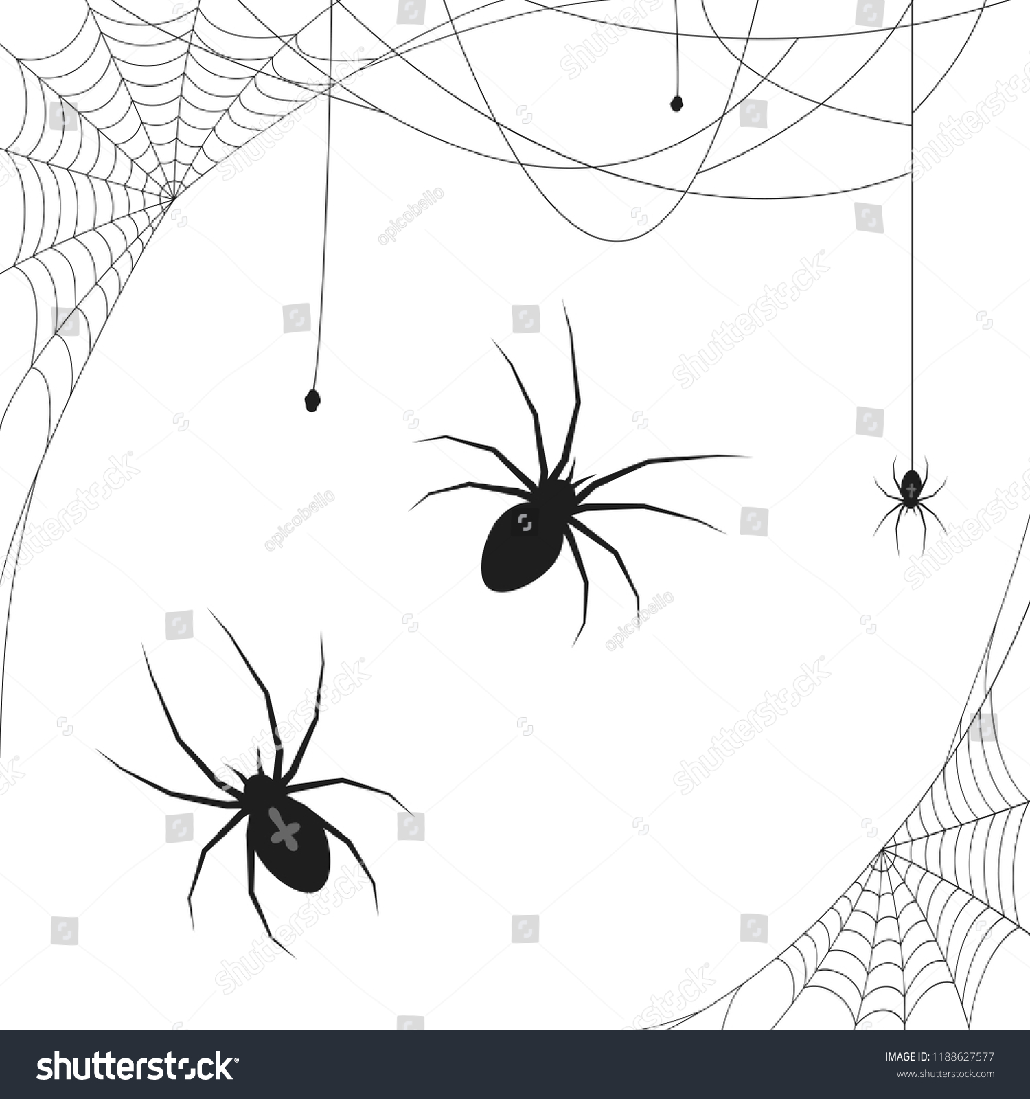 Collection Different Illustrated Spider Webs Some Stock Vector (Royalty ...