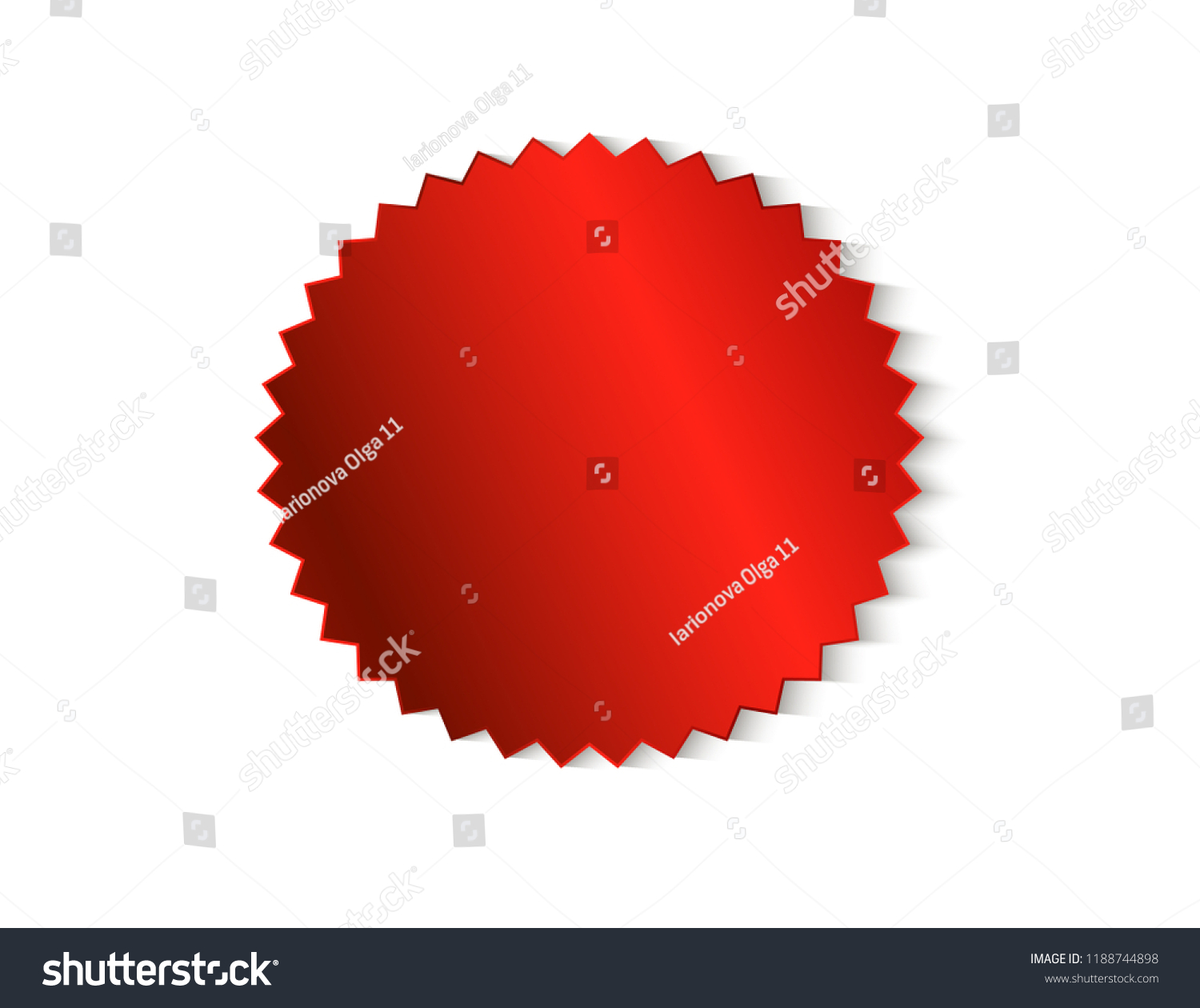 Star Sticker Empty Stock Vector (royalty Free) 1188744898 