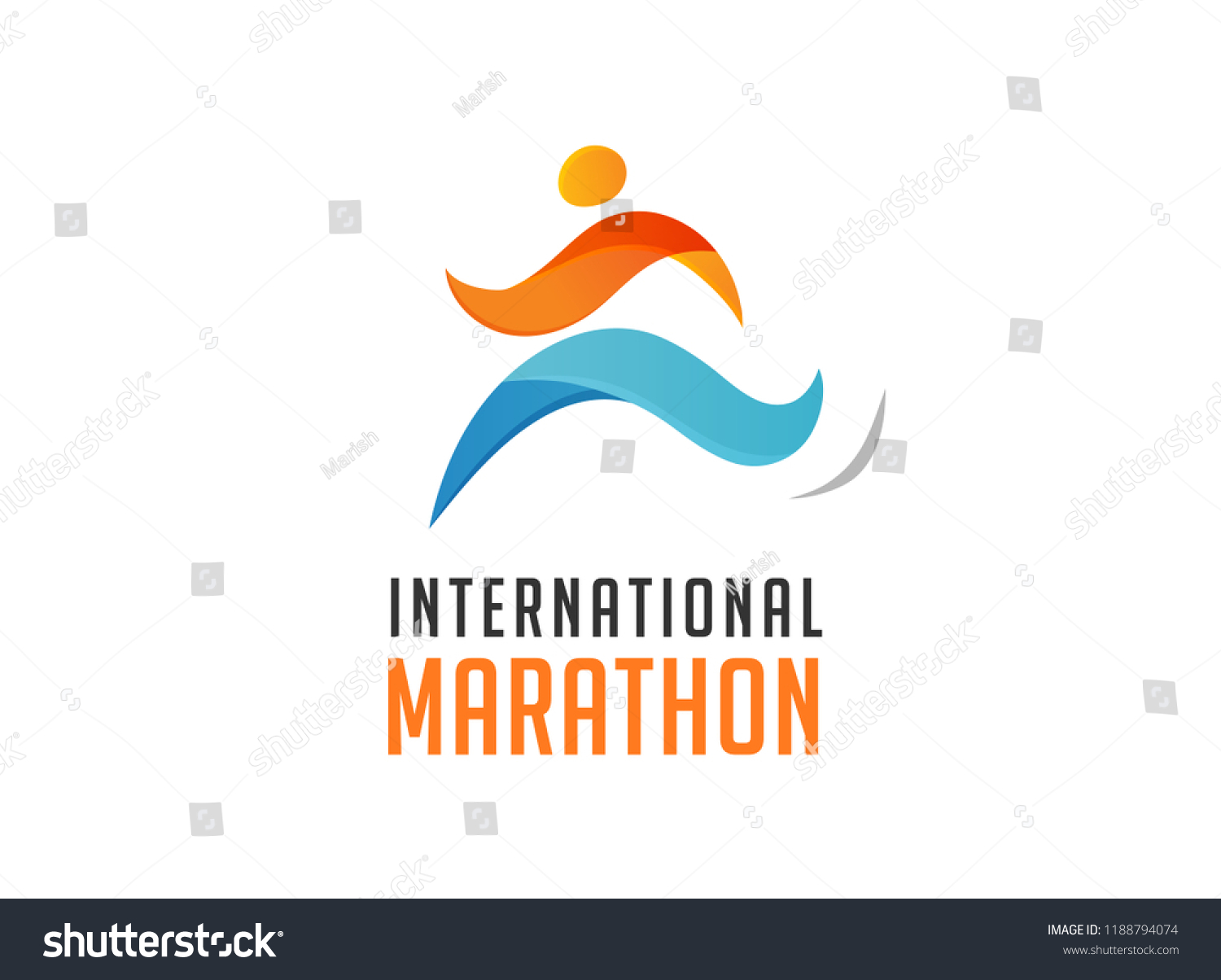 Run Icon Symbol Running Marathon Poster Stock Vector (Royalty Free ...