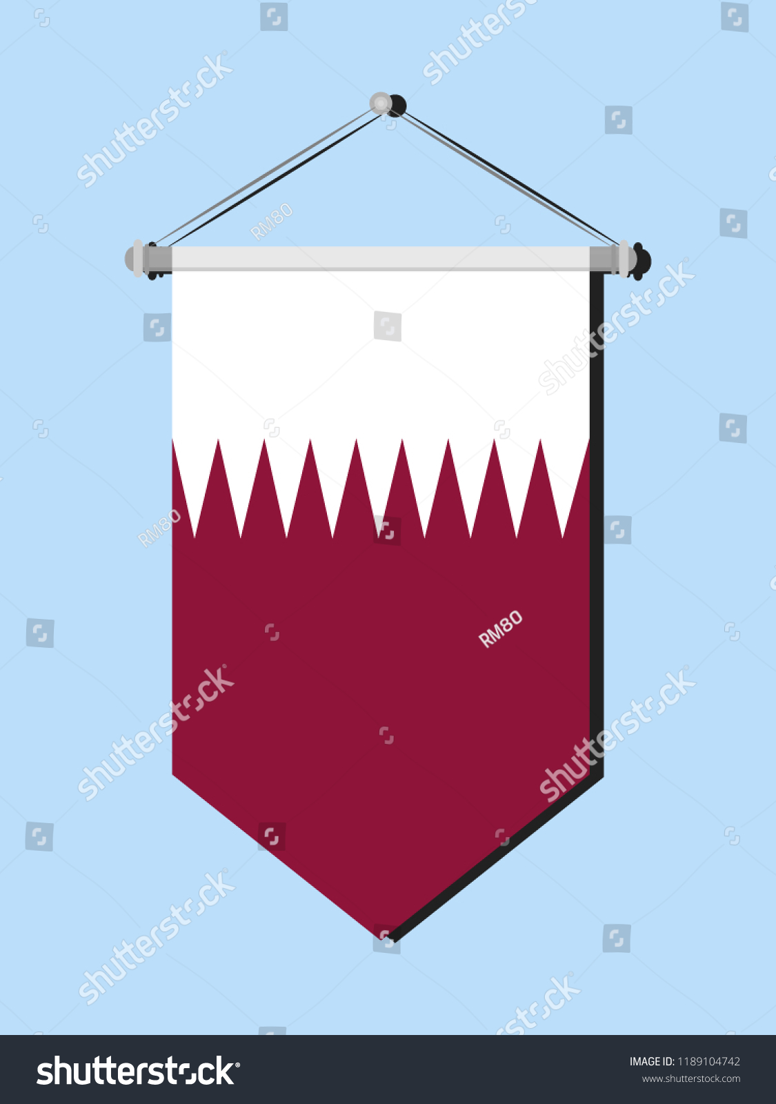 Qatar National Flag Stock Vector Royalty Free 1189104742 Shutterstock 