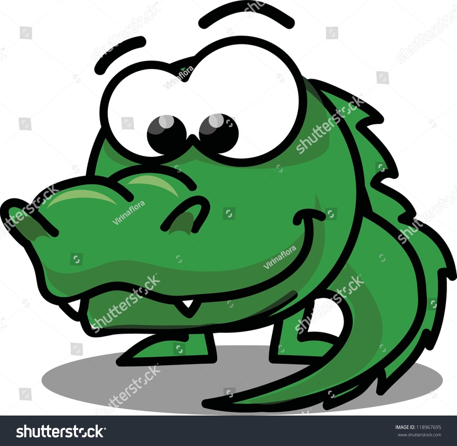 Cartoon Vector Crocodile Stock Vector (Royalty Free) 118967695 ...