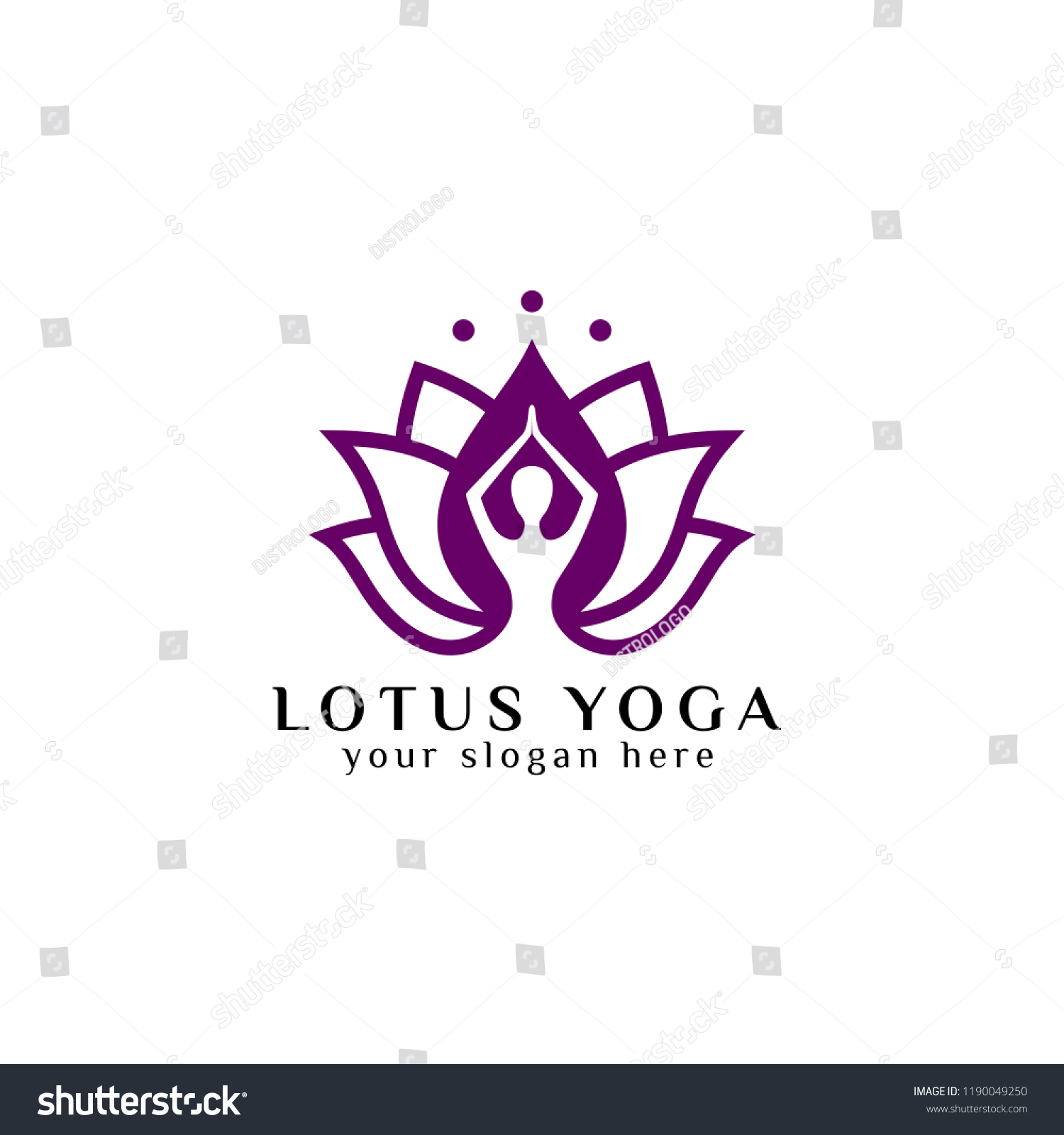 Yoga Logo Design Stock Human Meditation Stock Vector (Royalty Free ...