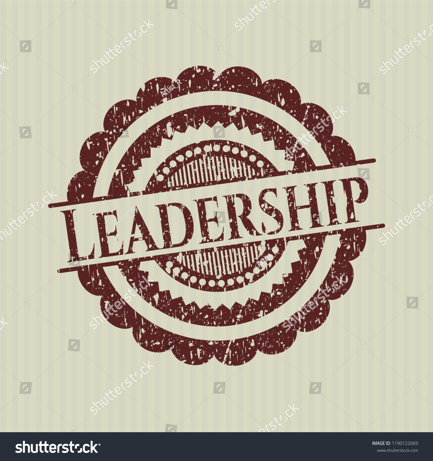 Red Leadership Distressed Rubber Grunge Texture Stock Vector (Royalty