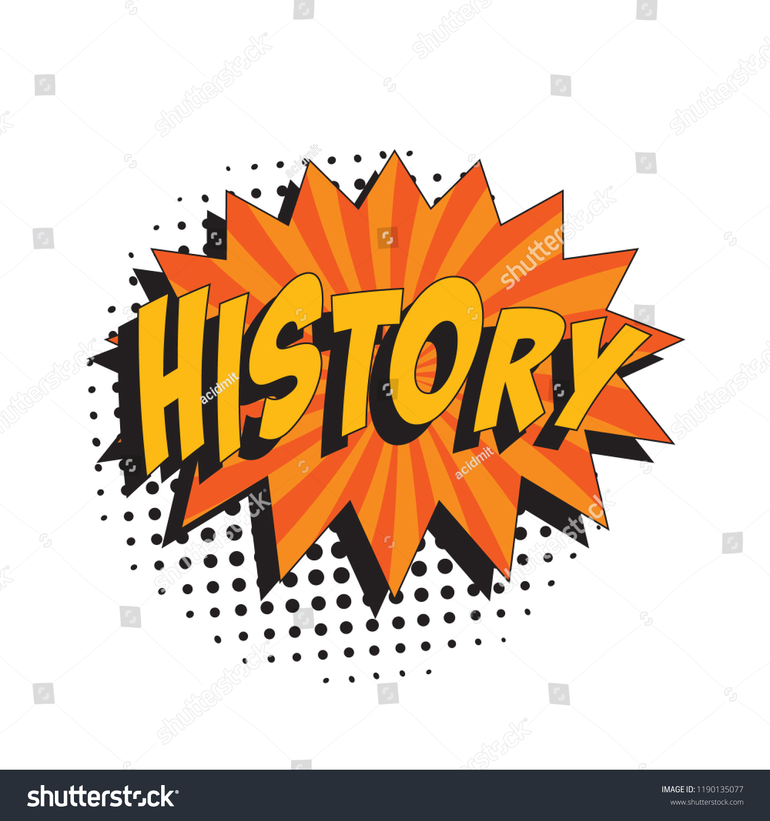 word-history-colorful-retro-comic-speech-stock-vector-royalty-free