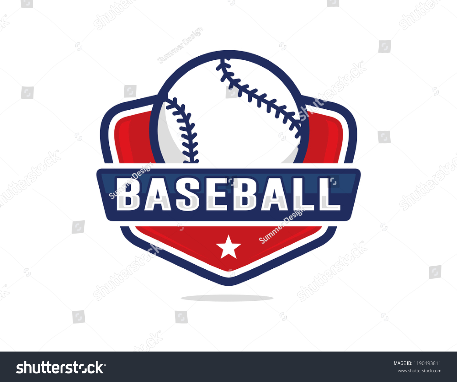 Baseball Logo Template Stock Vector (Royalty Free) 1190493811 ...