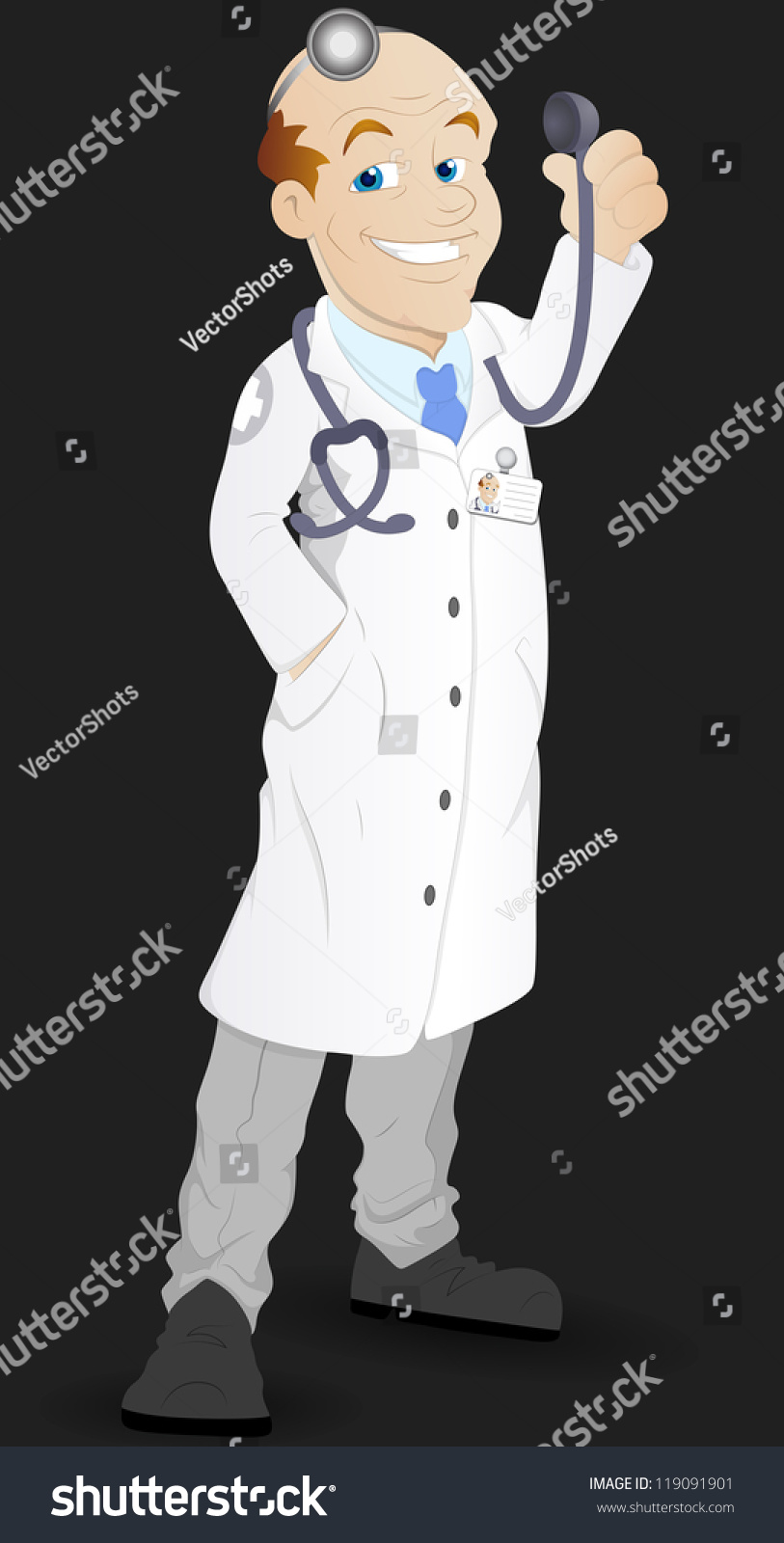 Doctor Cartoon Character Vector Illustration Stock Vector (royalty Free 