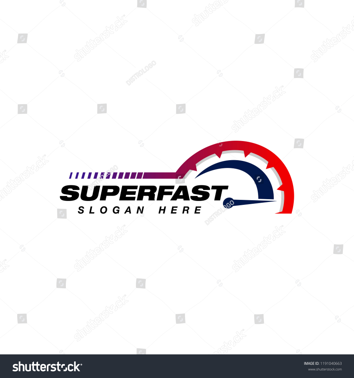 Speed Vector Logo Design Speedometer Icon Stock Vector (Royalty Free ...