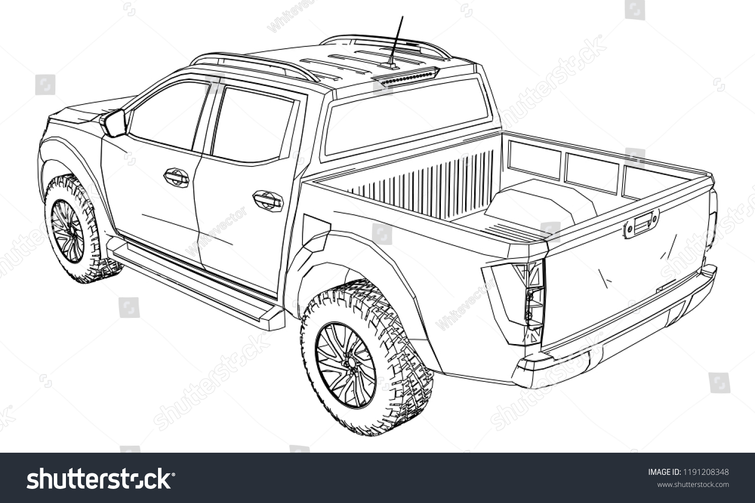 Commercial Vehicle Delivery Truck Double Cab Stock Vector (Royalty Free ...