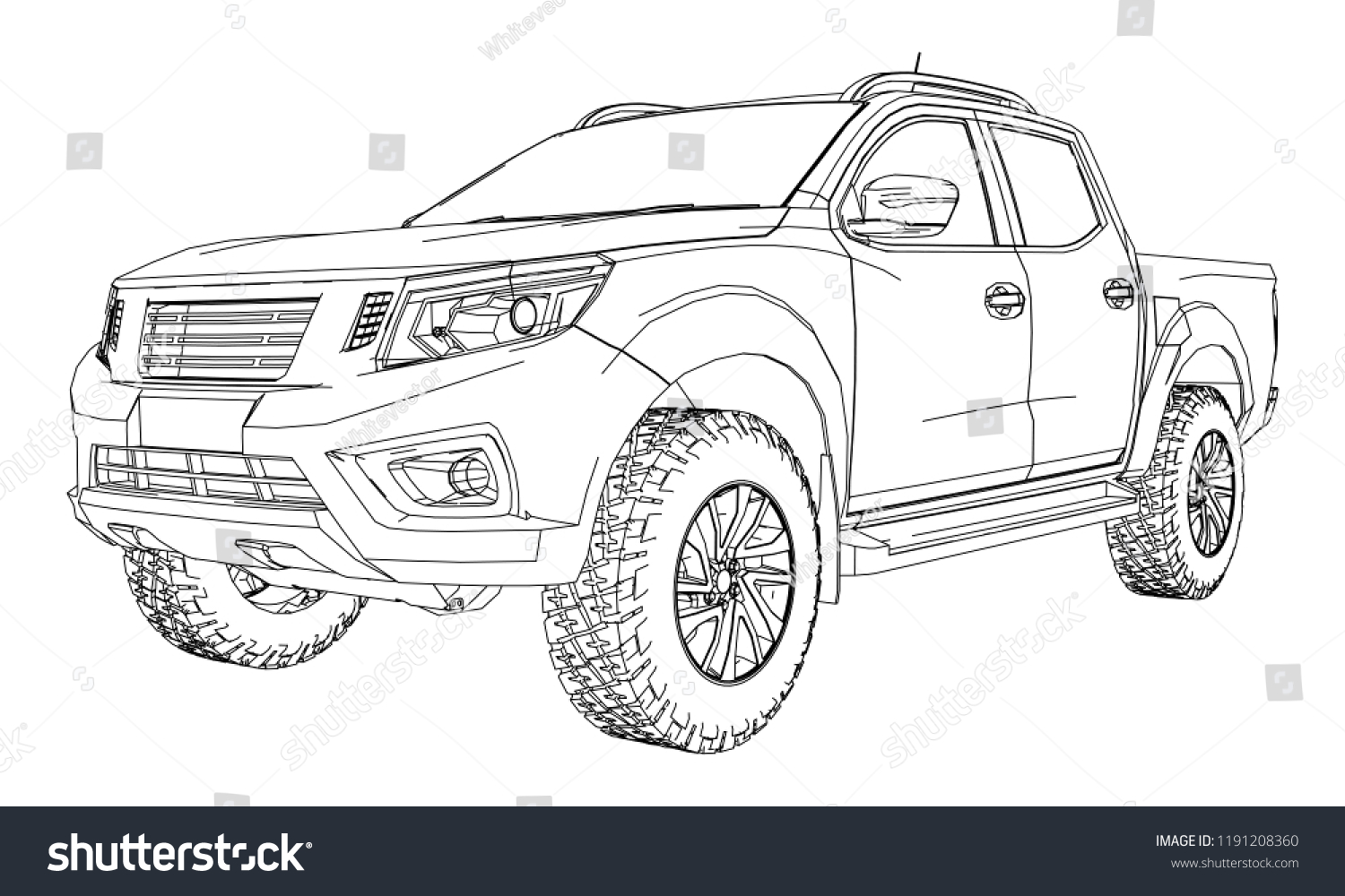 Commercial Vehicle Delivery Truck Double Cab Stock Vector (Royalty Free ...