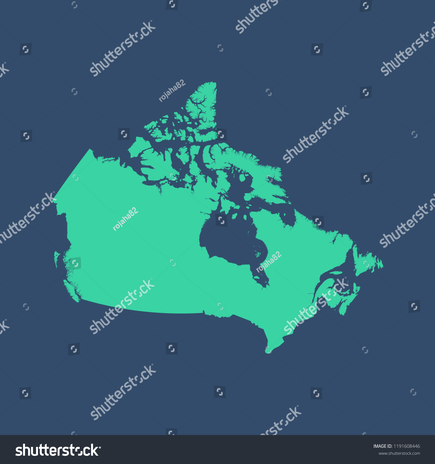 Canada Map Vector Stock Vector (Royalty Free) 1191608446 | Shutterstock