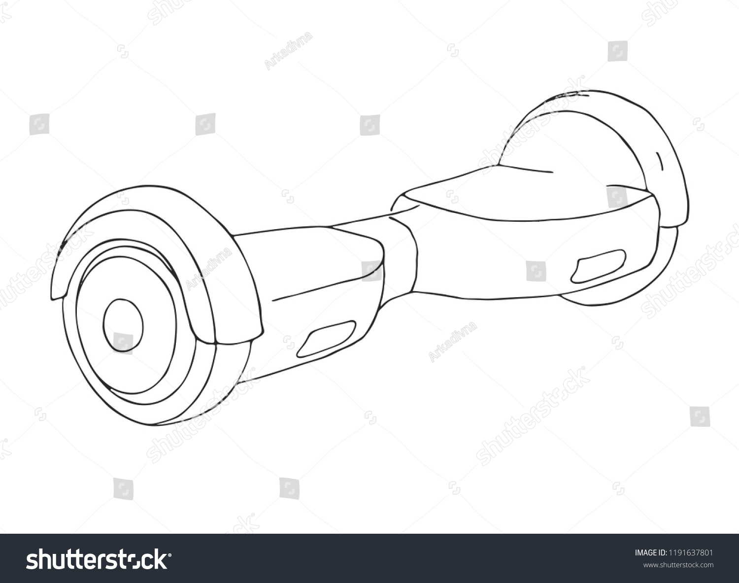 Hoverboard Isolated On White Background Vector Stock Vector (Royalty ...