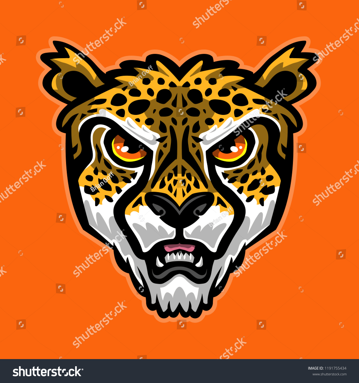 Cute Cheetah Big Cat Vector Cartoon Stock Vector (Royalty Free ...