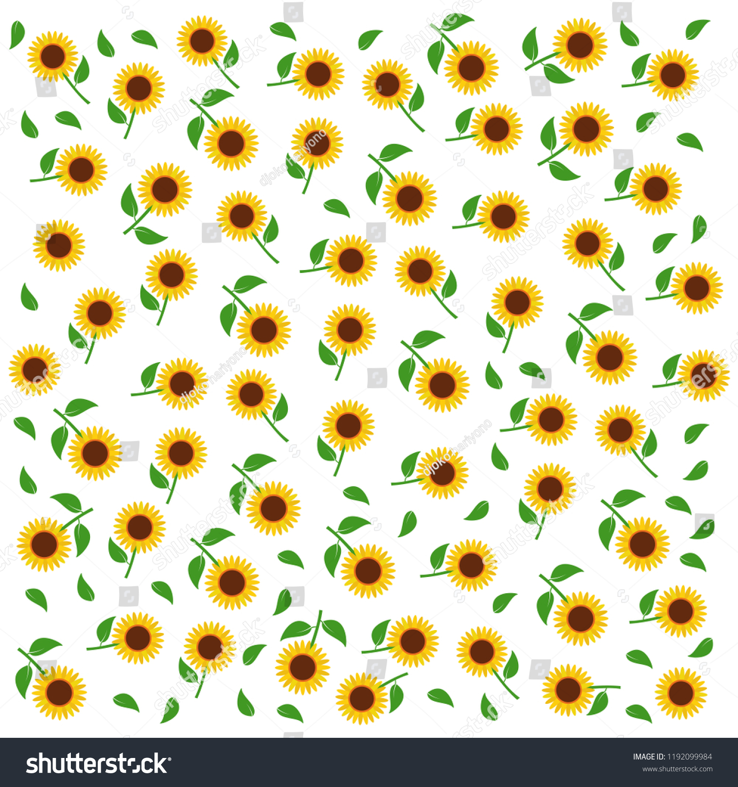 Sunflower Floral Wallpaper Vector Illustration Concept Stock Vector ...